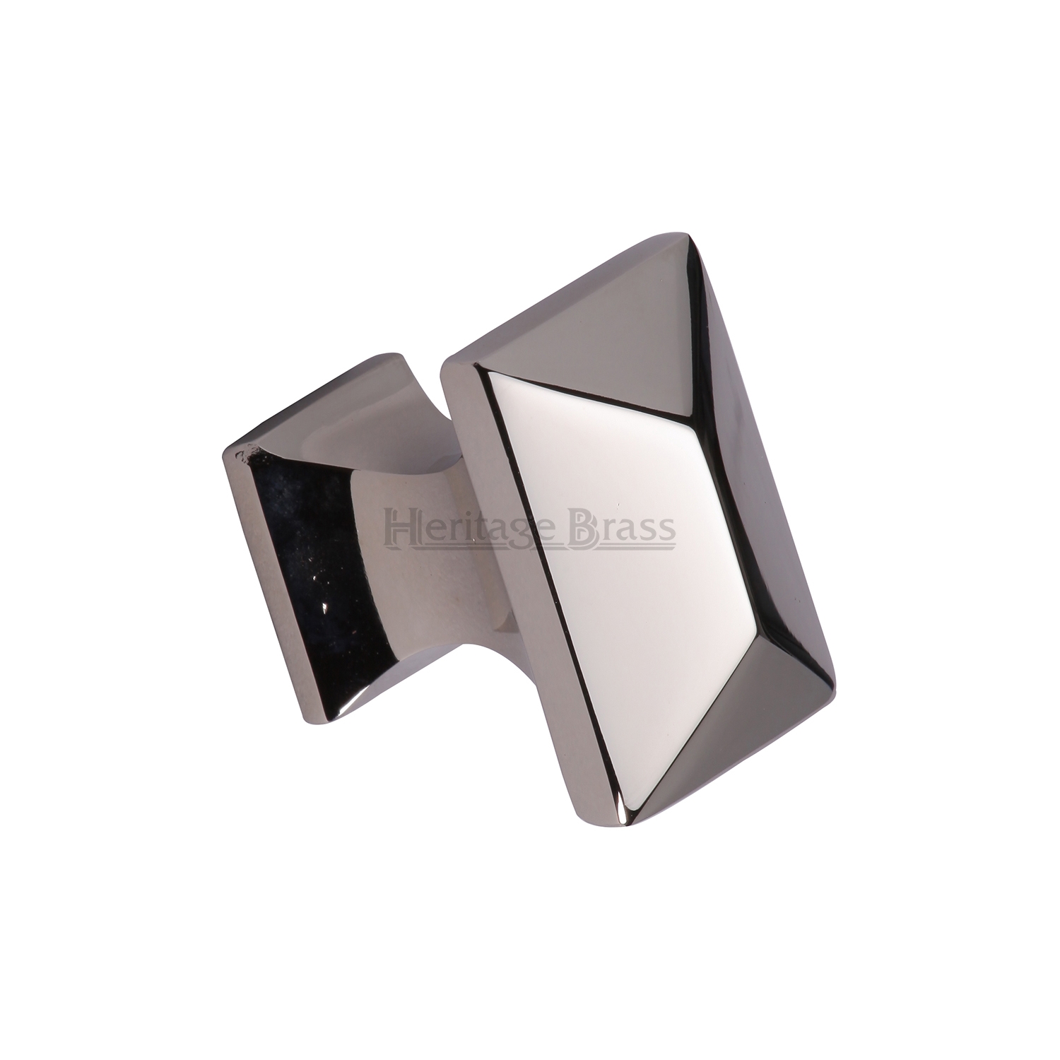 Heritage Brass Cabinet Knob Pyramid Design 35mm