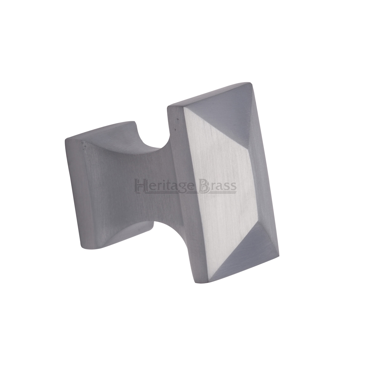 Heritage Brass Cabinet Knob Pyramid Design 35mm