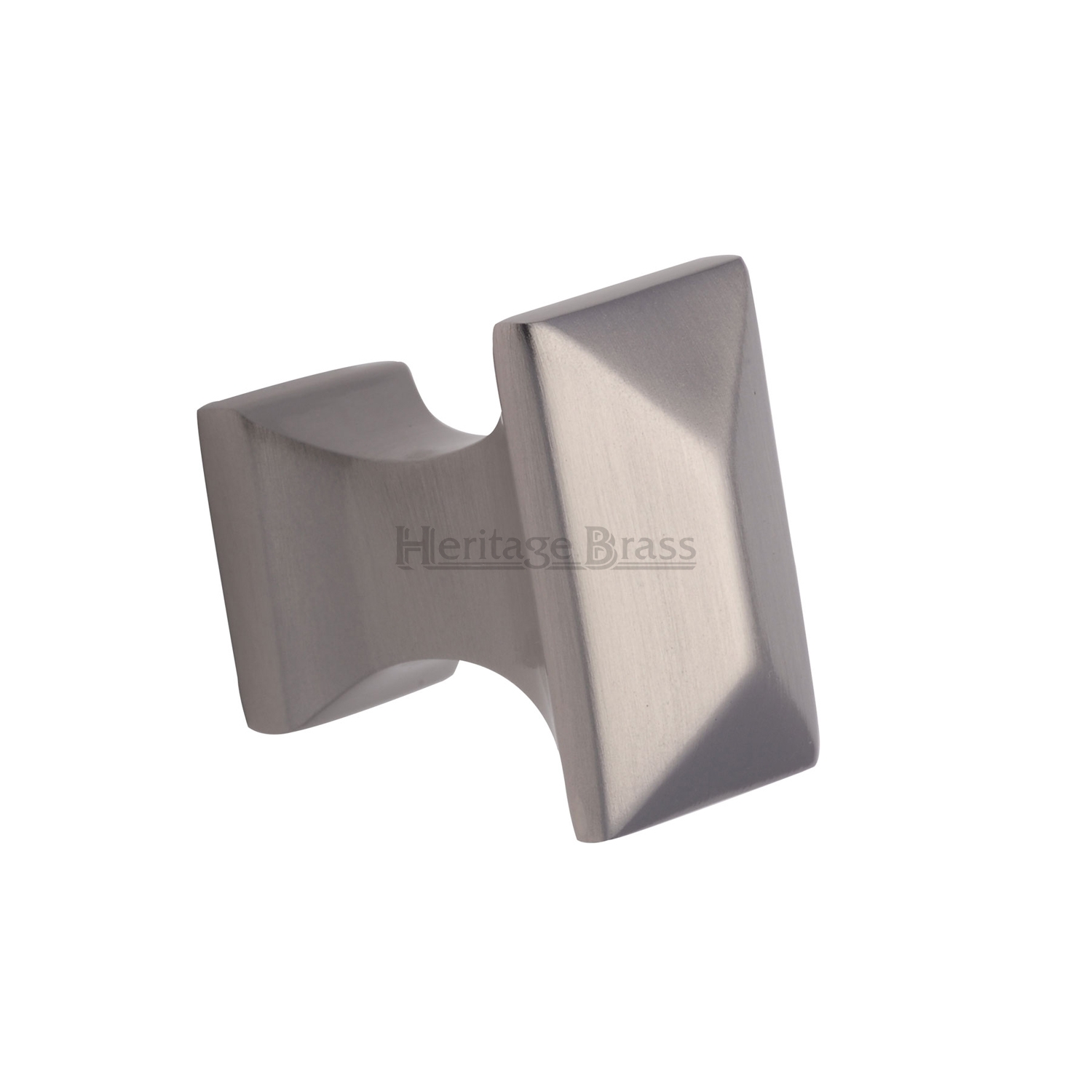 Heritage Brass Cabinet Knob Pyramid Design 35mm