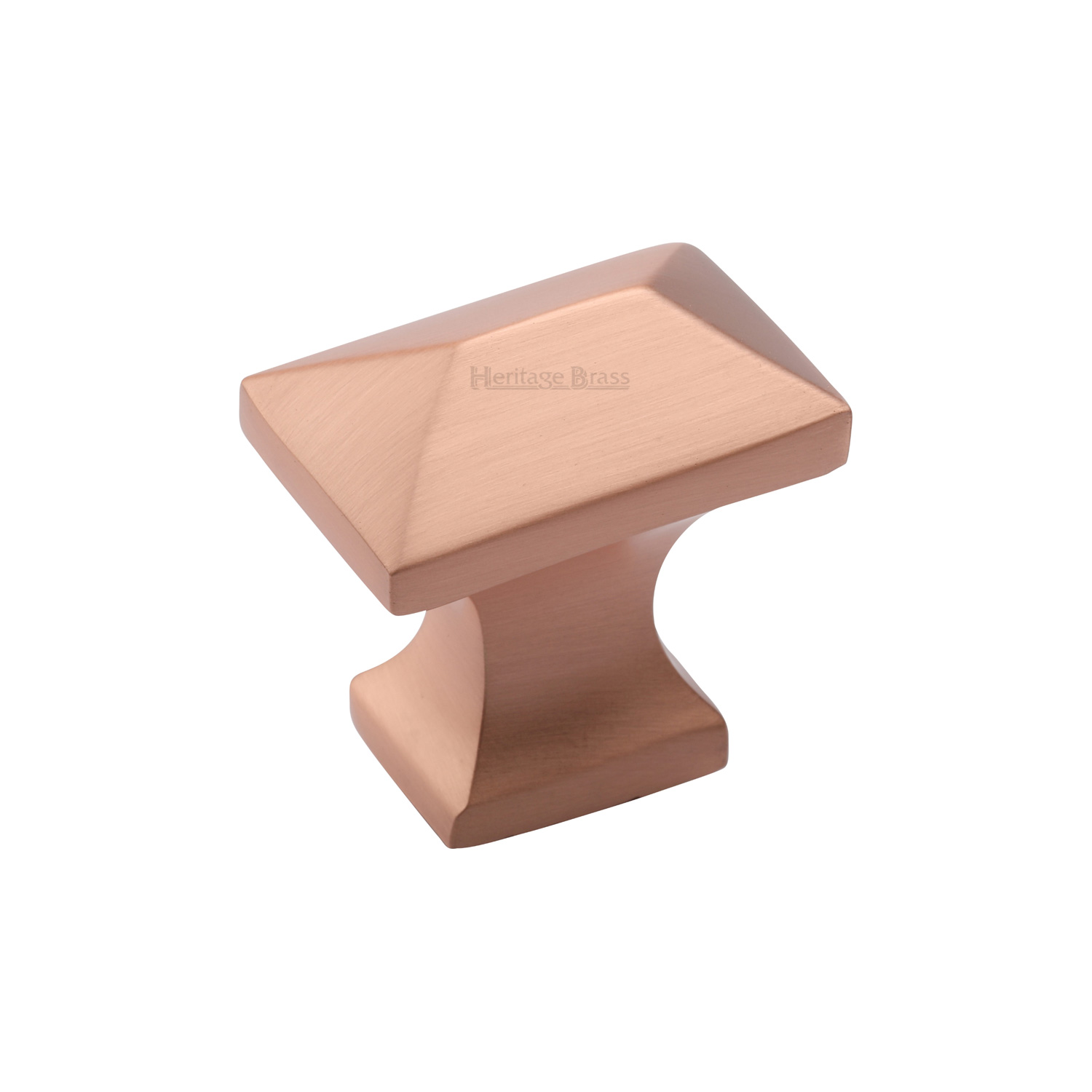 Heritage Brass Cabinet Knob Pyramid Design 35mm