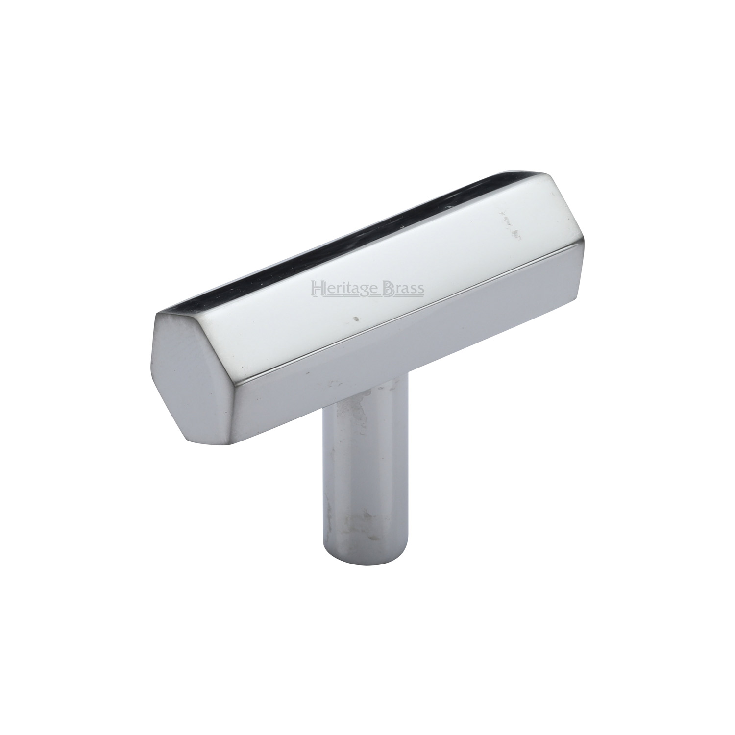 Heritage Brass Cabinet Knob Hexagon Bar Design 41mm
