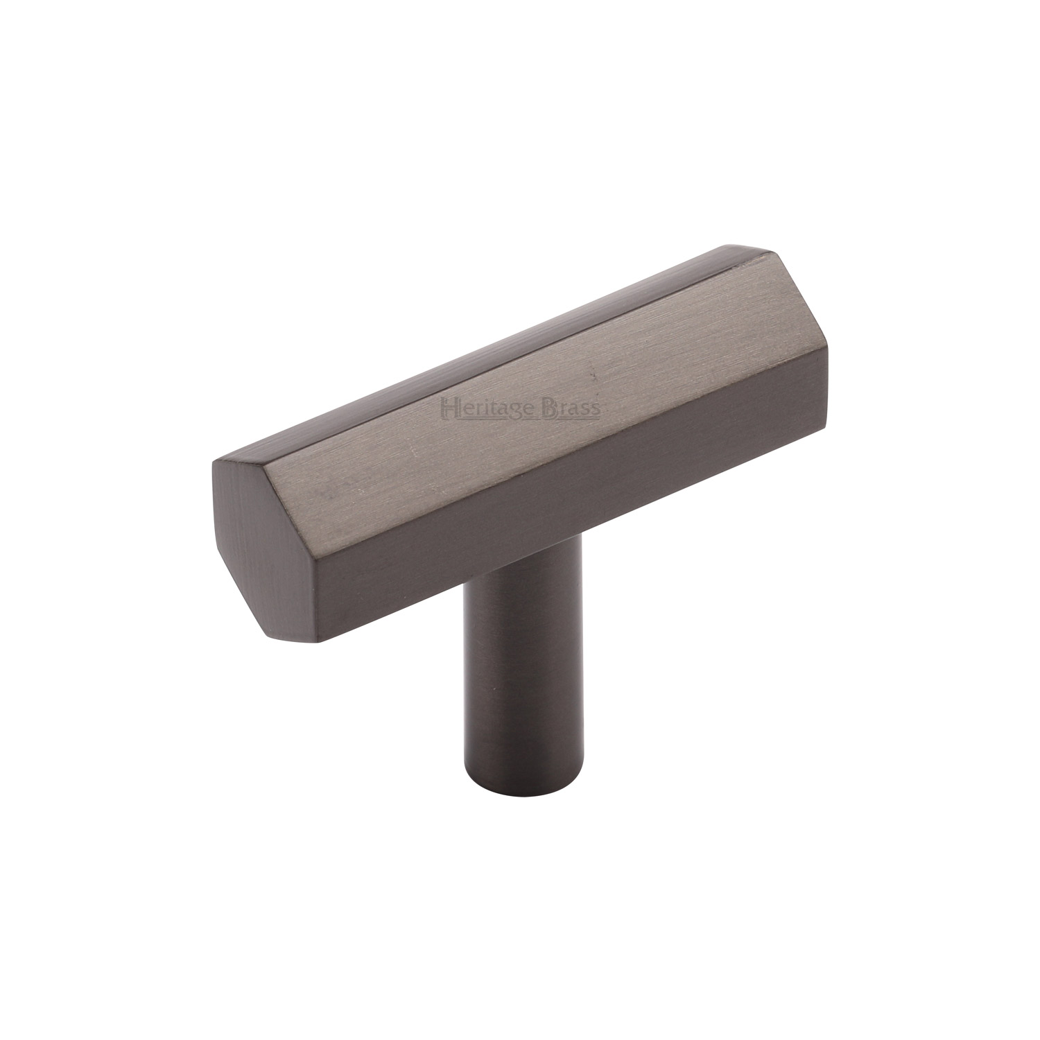 Heritage Brass Cabinet Knob Hexagon Bar Design 41mm