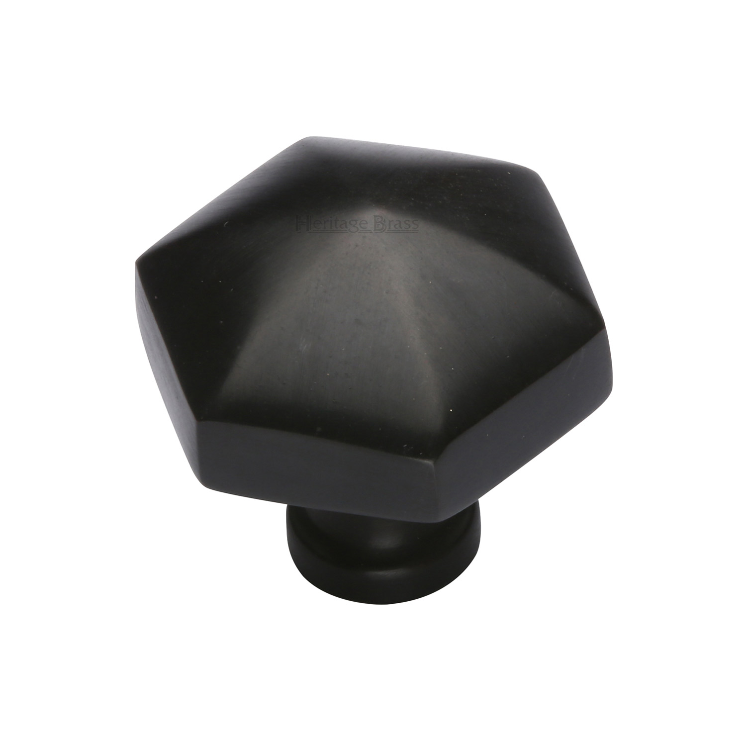 Heritage Brass Cabinet Knob Classic Hexagon Design 32mm