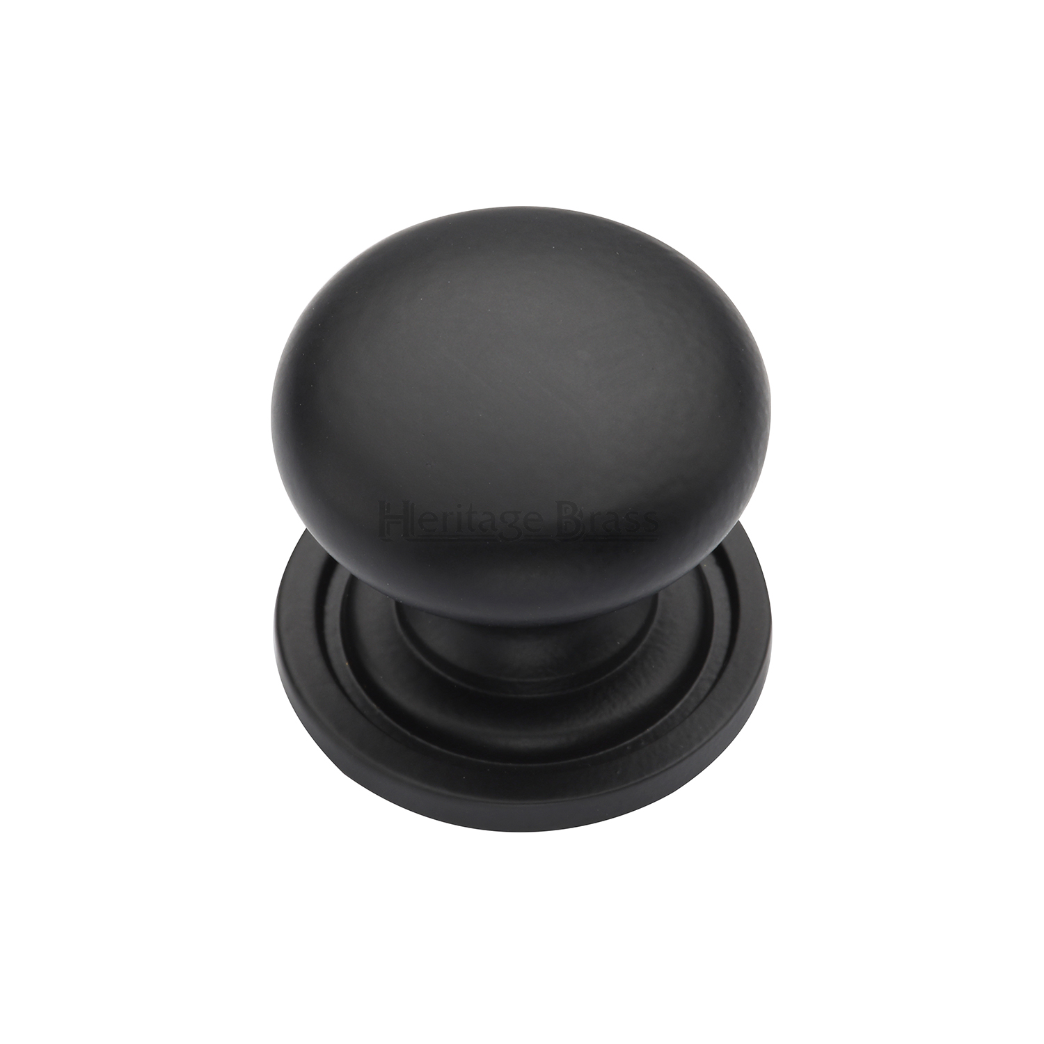 Heritage Brass Cabinet Knob Victorian Round Design with Base 25mm