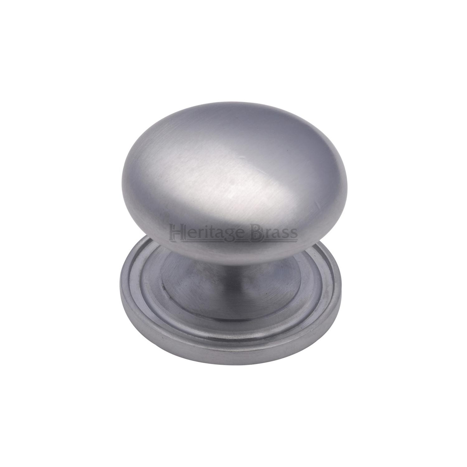 Heritage Brass Cabinet Knob Victorian Round Design with Base 25mm