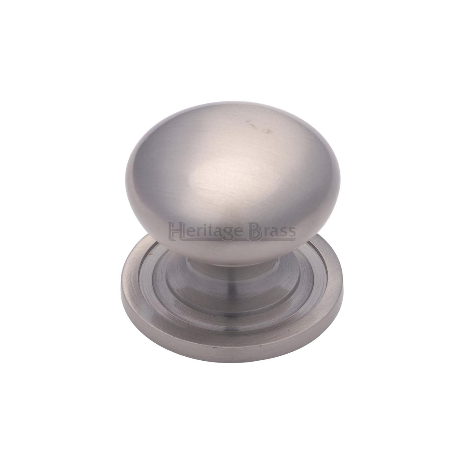 Heritage Brass Cabinet Knob Victorian Round Design with Base 25mm