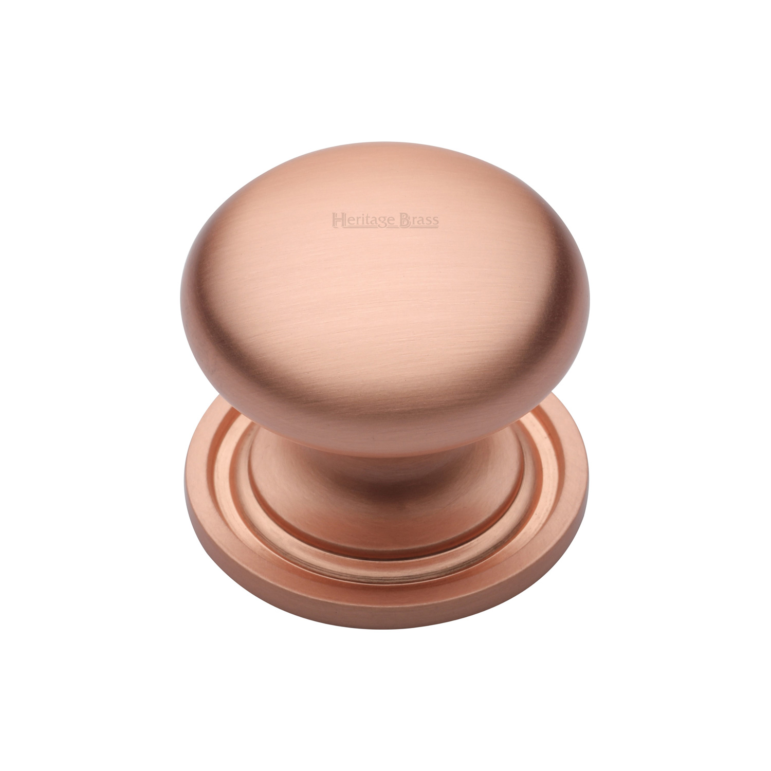Heritage Brass Cabinet Knob Victorian Round Design with Base 32mm