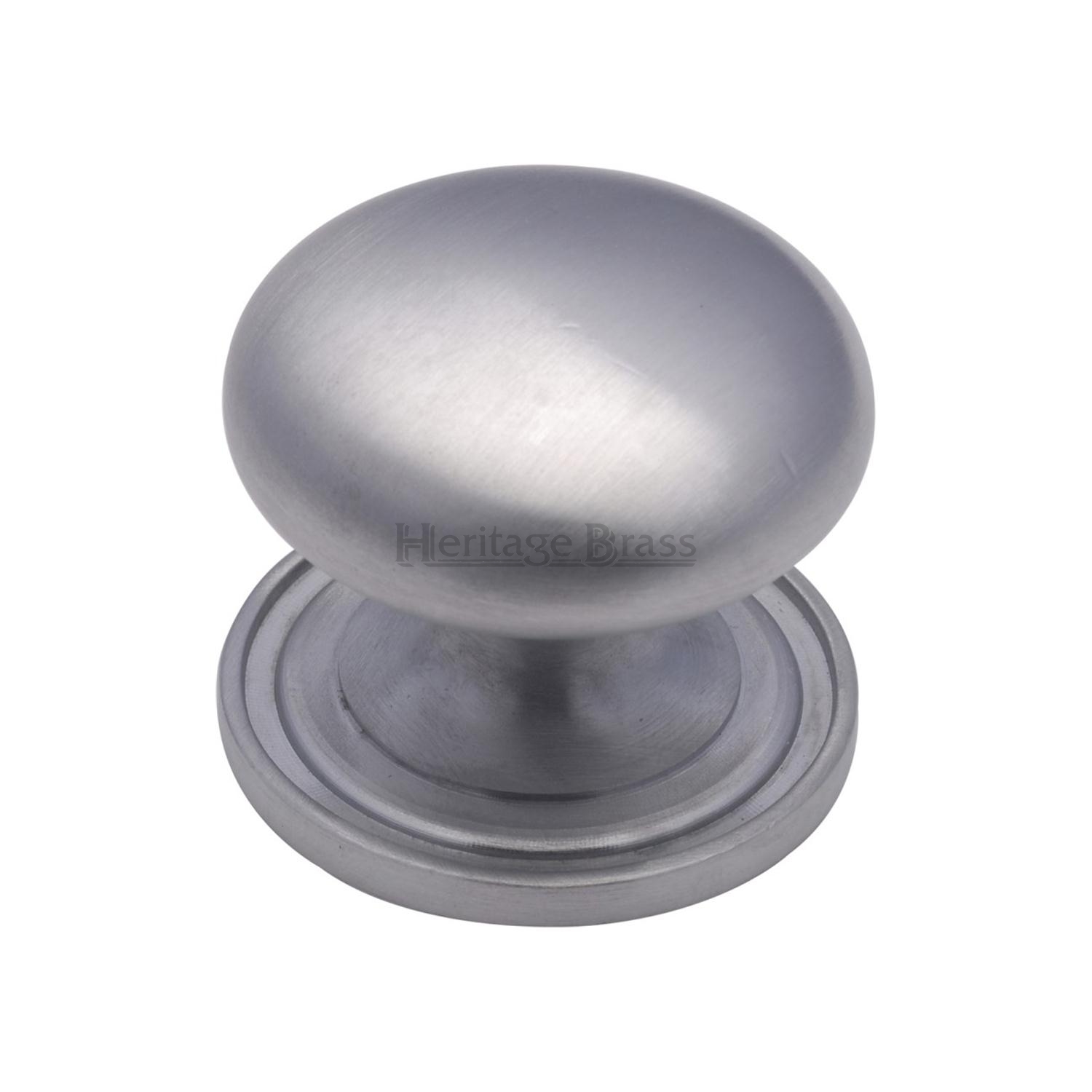 Heritage Brass Cabinet Knob Victorian Round Design with Base 48mm