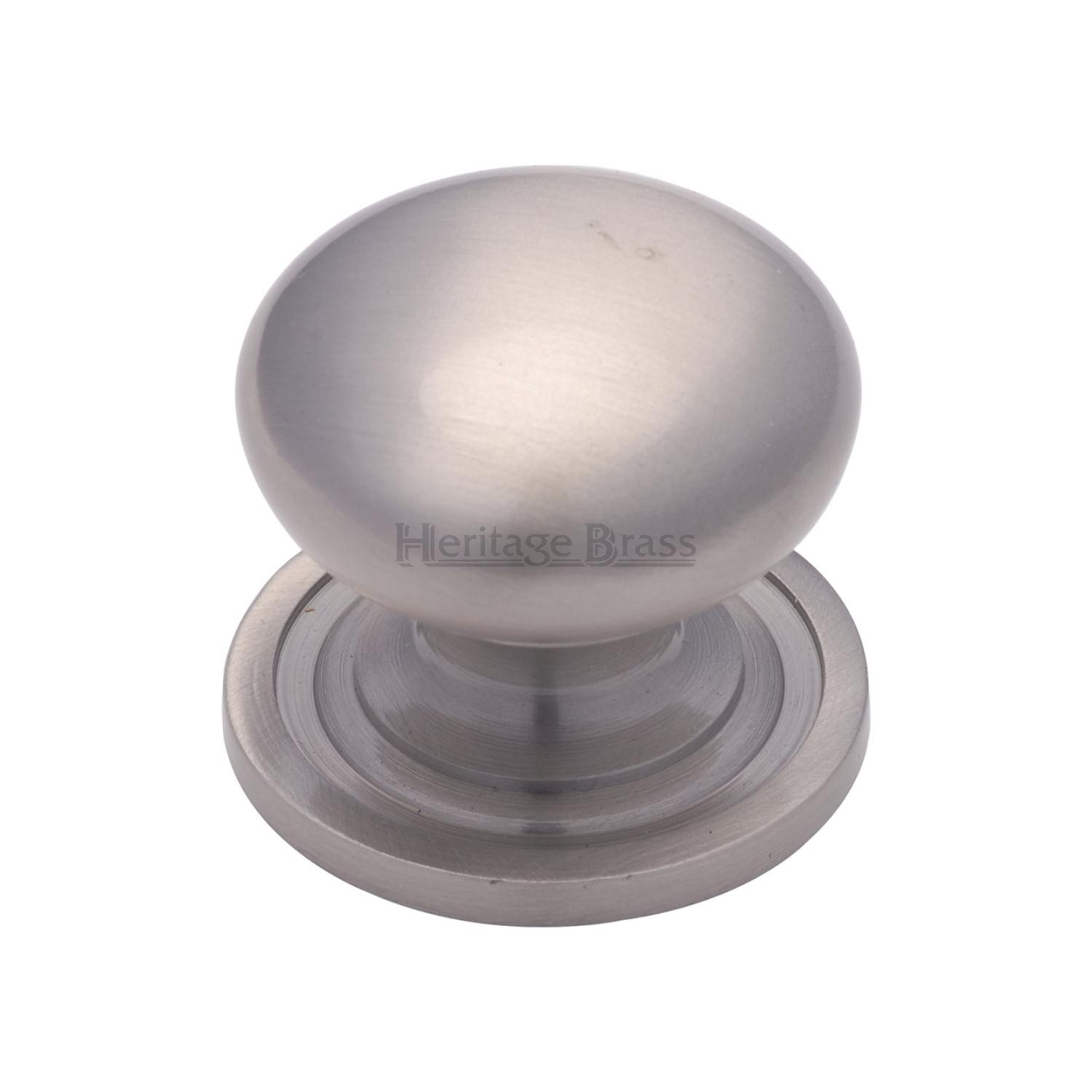 Heritage Brass Cabinet Knob Victorian Round Design with Base 48mm