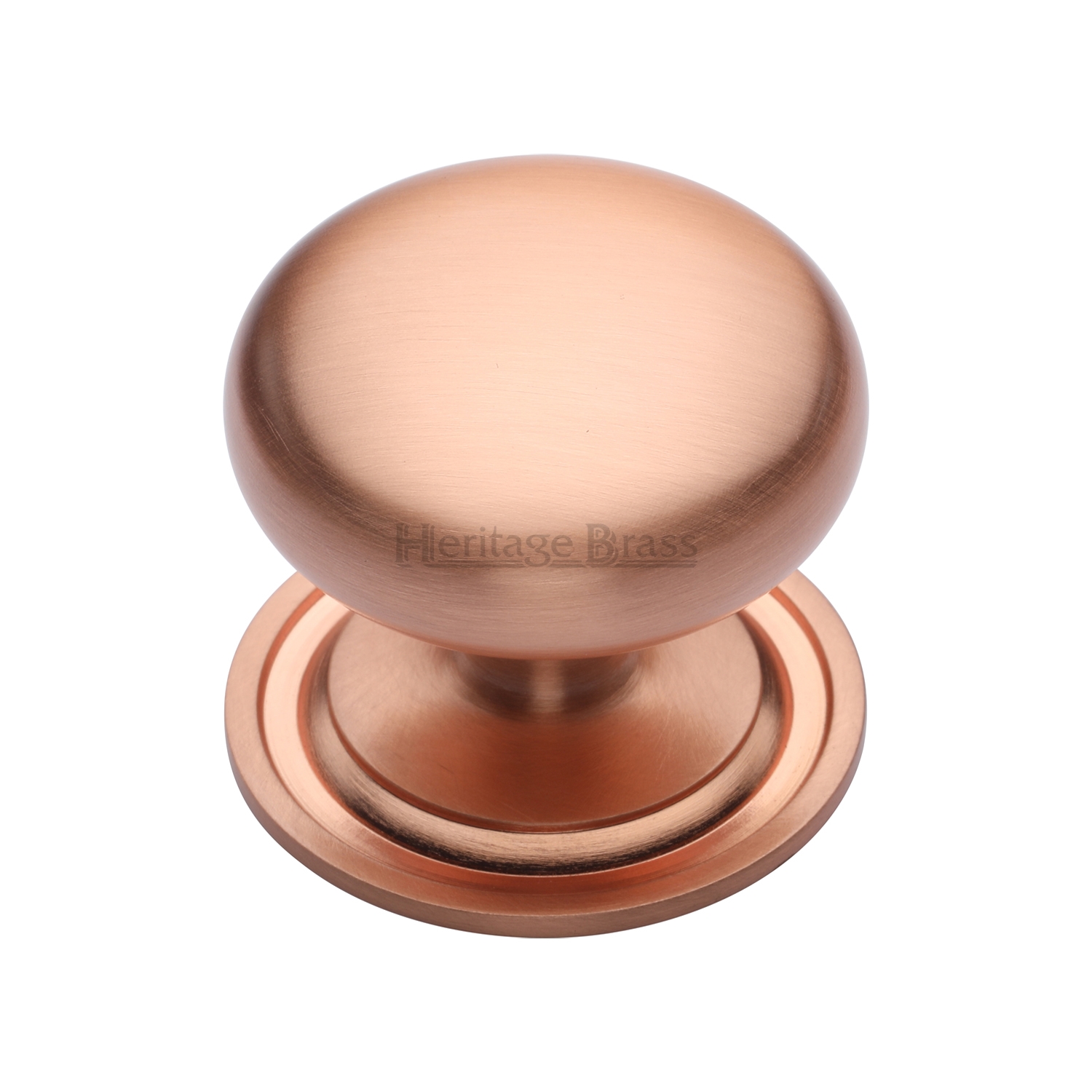 Heritage Brass Cabinet Knob Victorian Round Design with Base 48mm