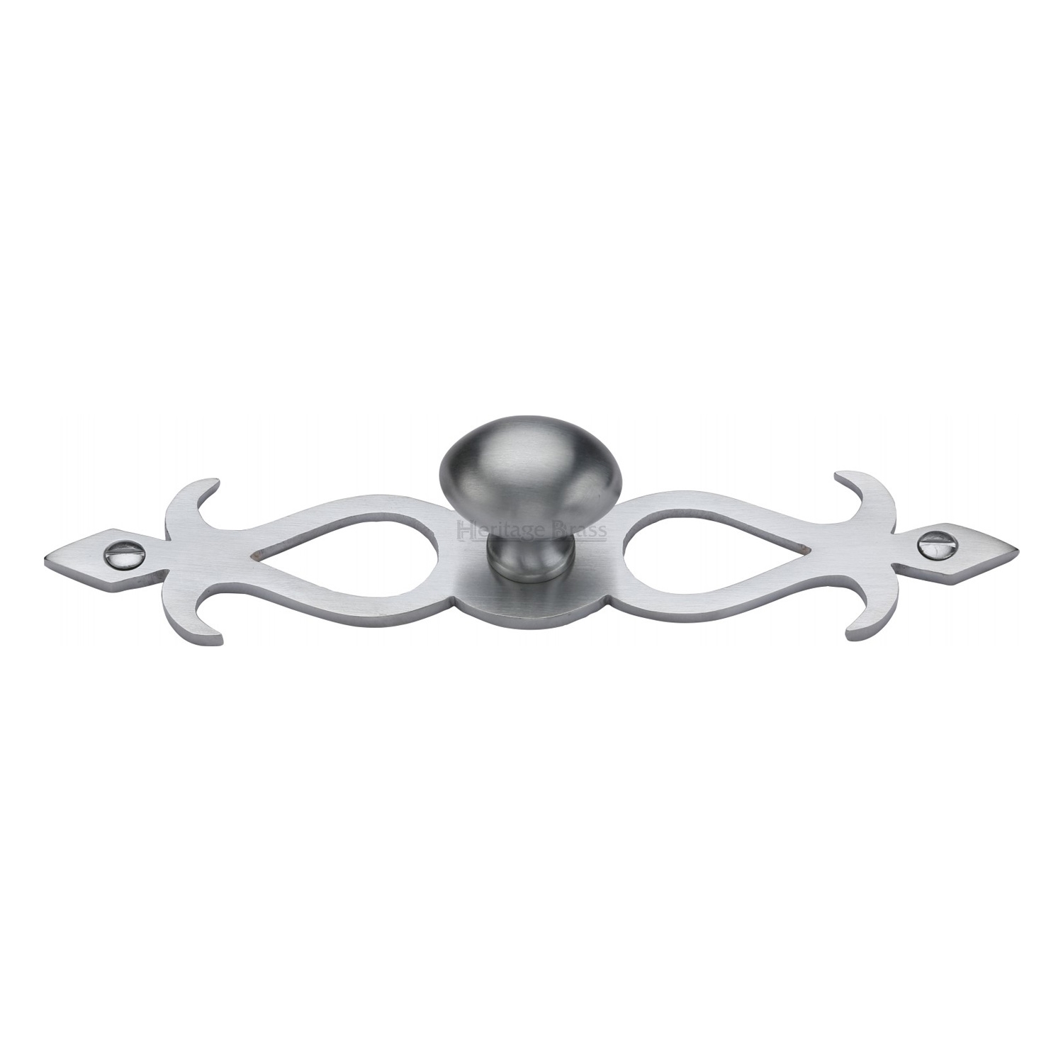 Heritage Brass Cabinet Knob Oval/Backplate Design 32mm