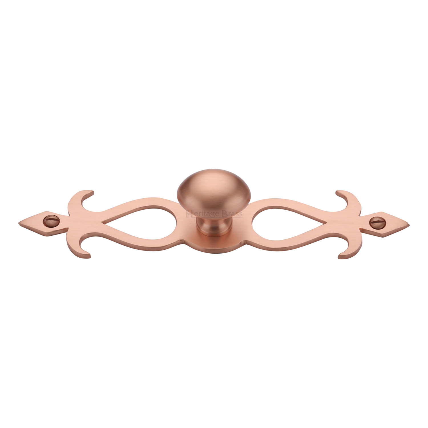 Heritage Brass Cabinet Knob Oval/Backplate Design 32mm
