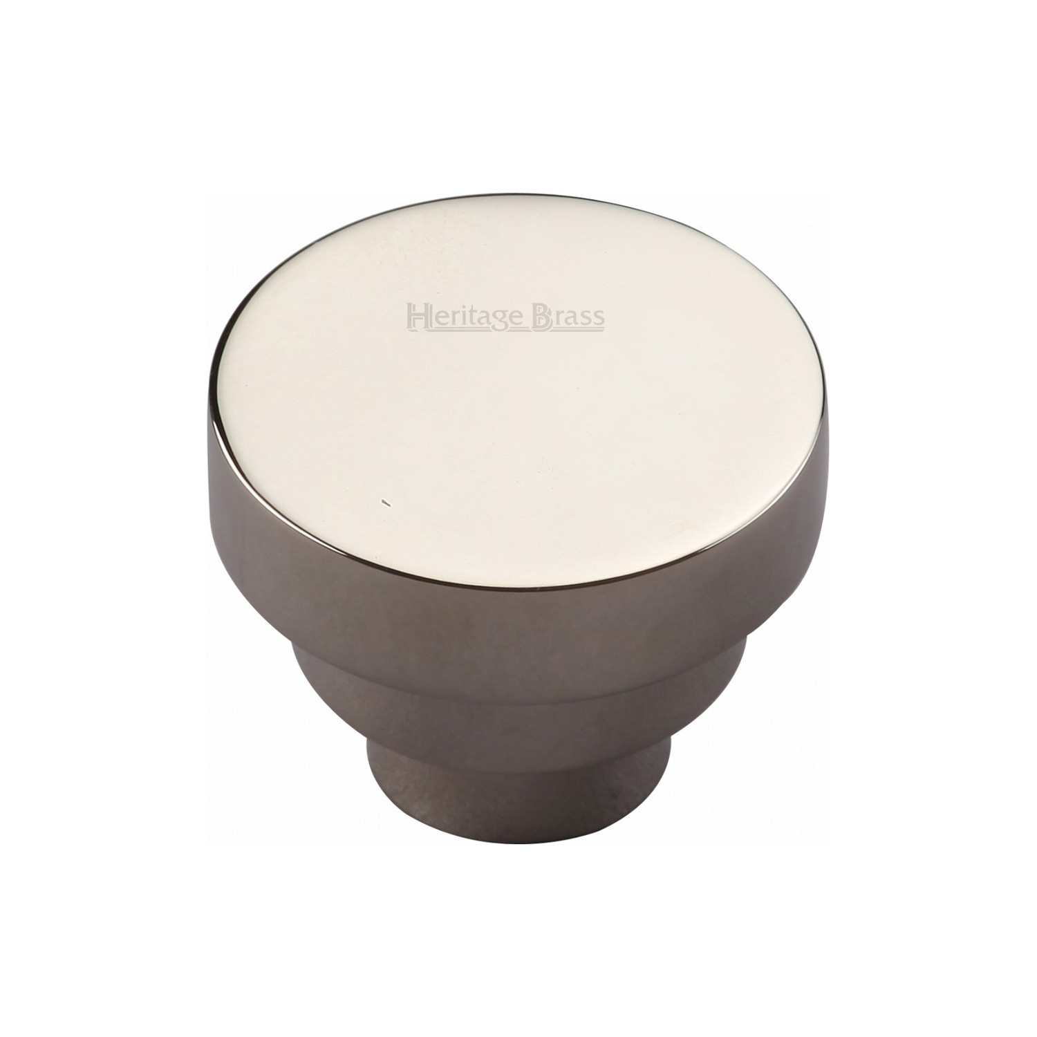 Heritage Brass Cabinet Knob Round Stepped Design 32mm