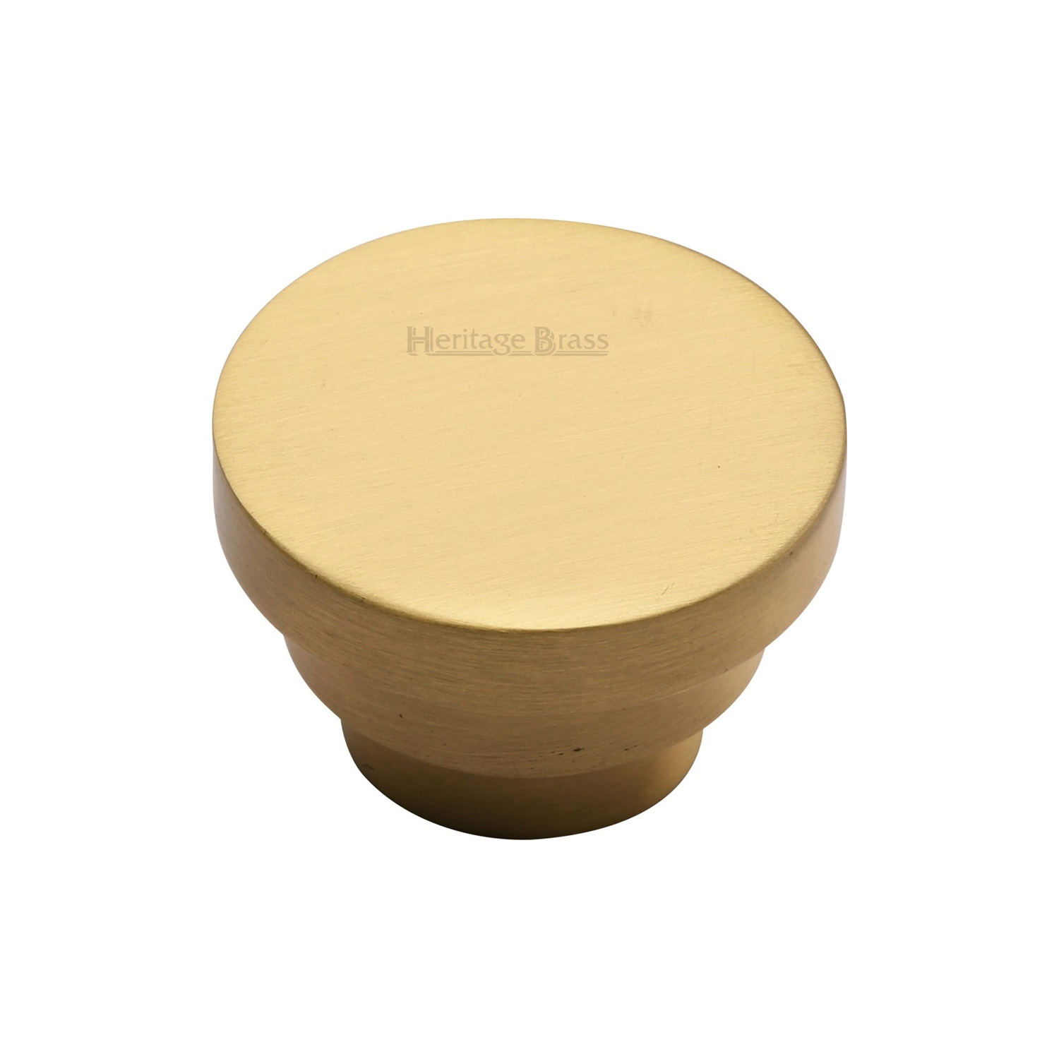 Heritage Brass Cabinet Knob Round Stepped Design 32mm