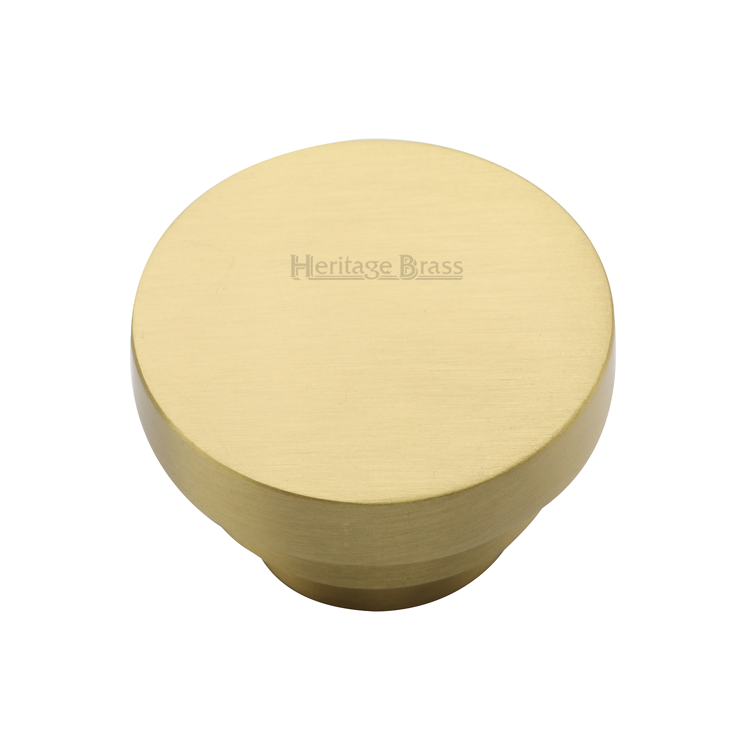 Heritage Brass Cabinet Knob Round Stepped Design 38mm