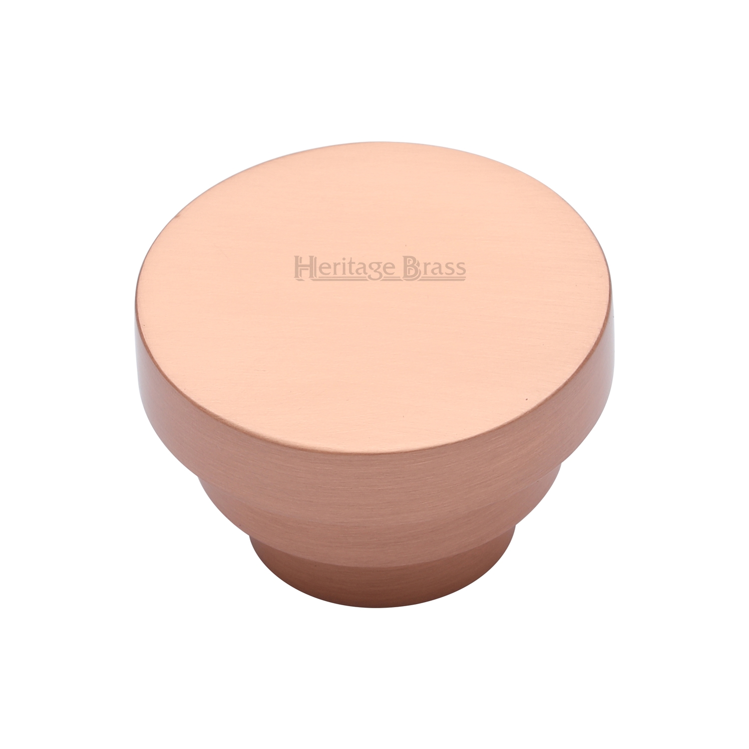Heritage Brass Cabinet Knob Round Stepped Design 38mm