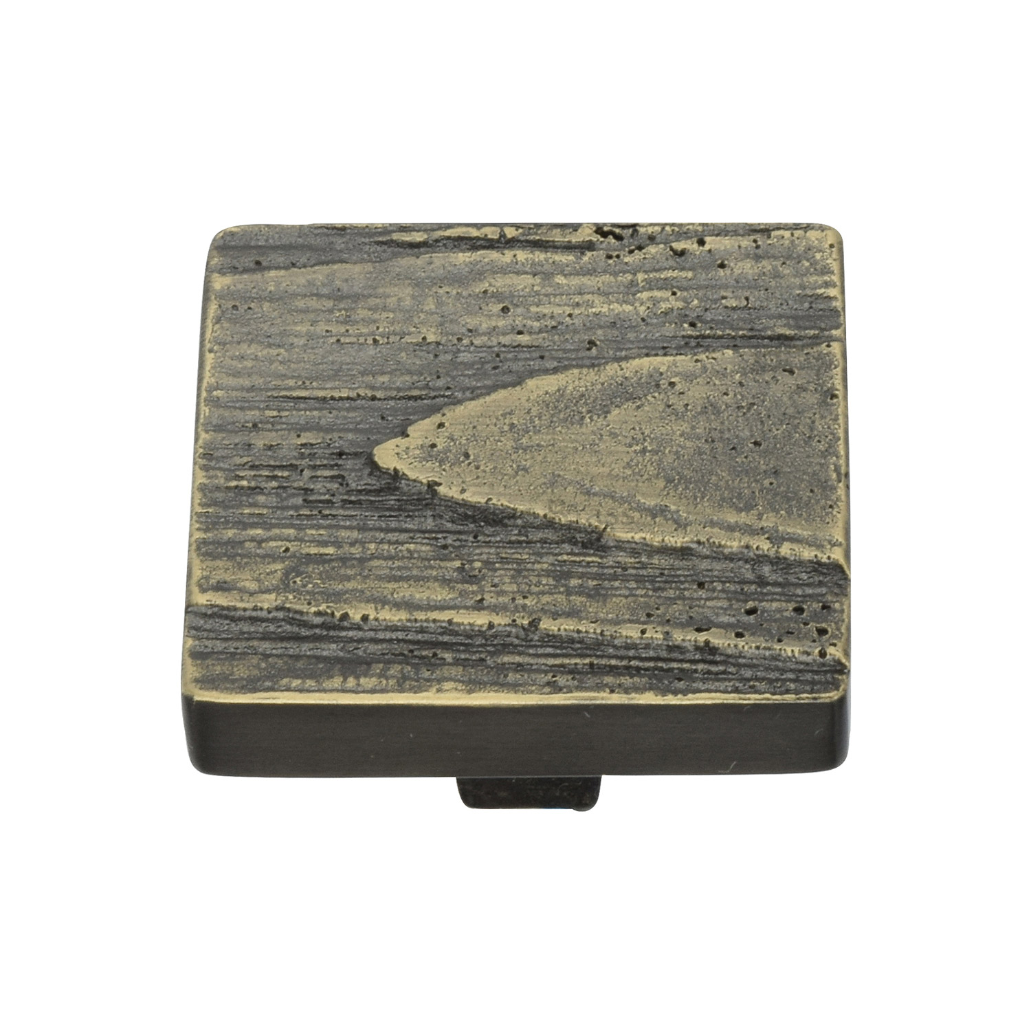 Heritage Brass Cabinet Knob Square Pine Design 38mm Aged Brass