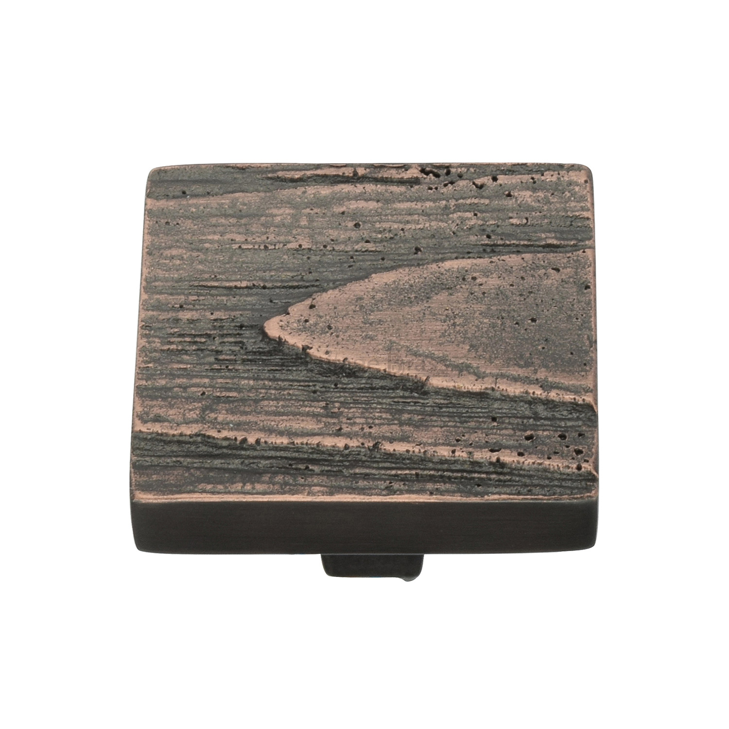 Heritage Brass Cabinet Knob Square Pine Design 38mm Aged Brass