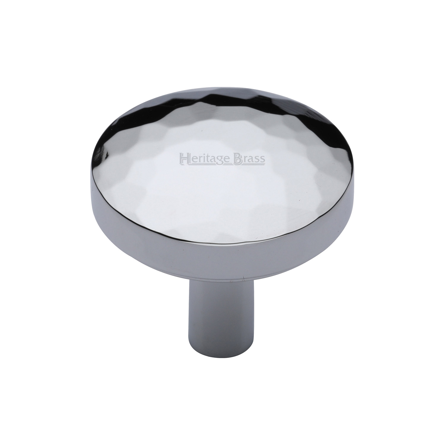 Heritage Brass Cabinet Knob Hammered Design 32mm