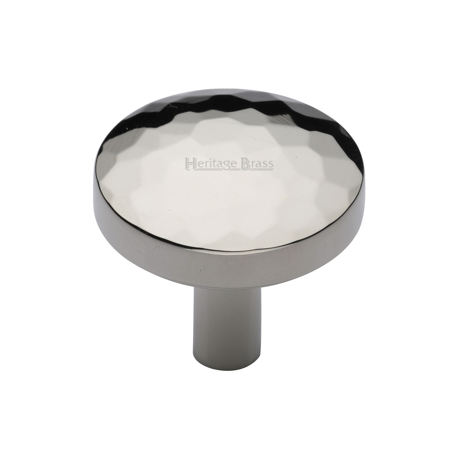 Heritage Brass Cabinet Knob Hammered Design 32mm