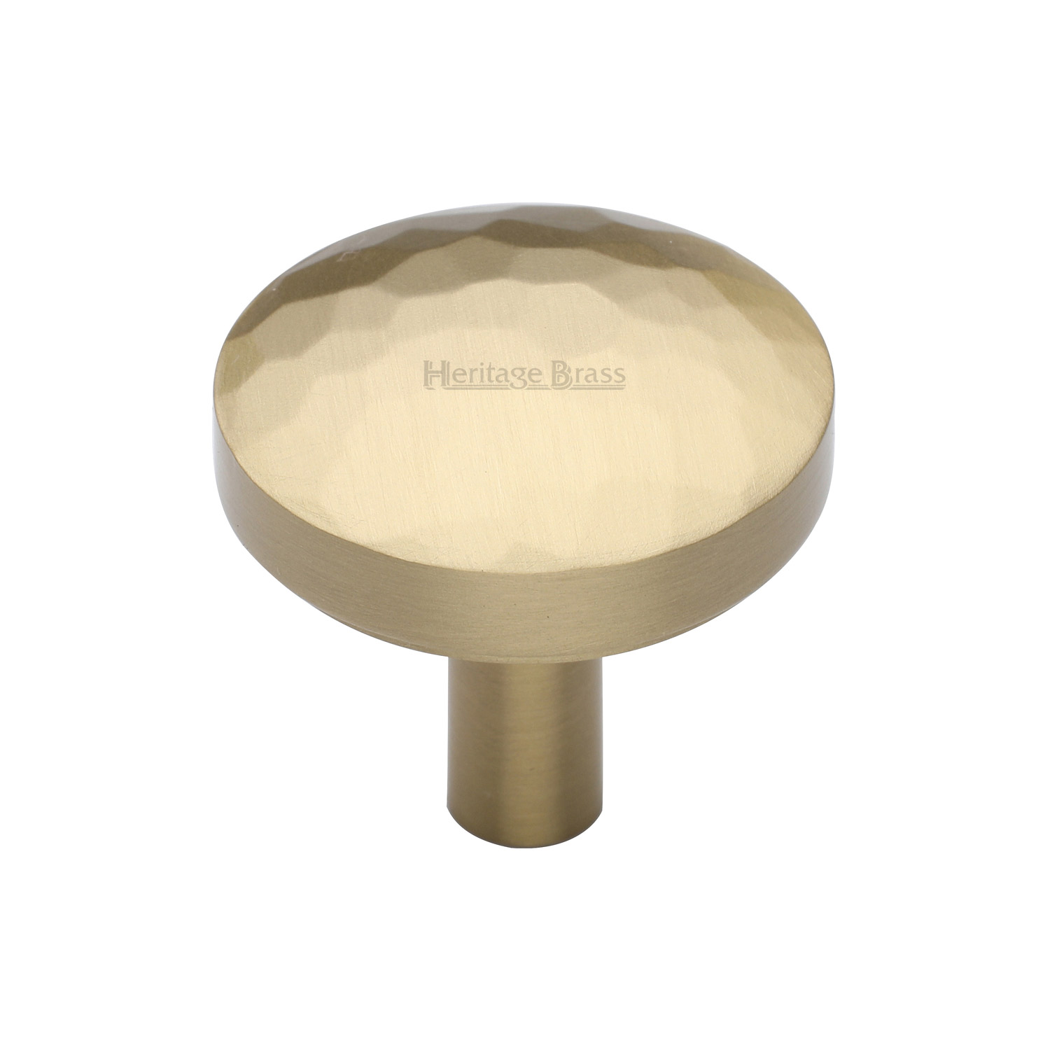 Heritage Brass Cabinet Knob Hammered Design 32mm