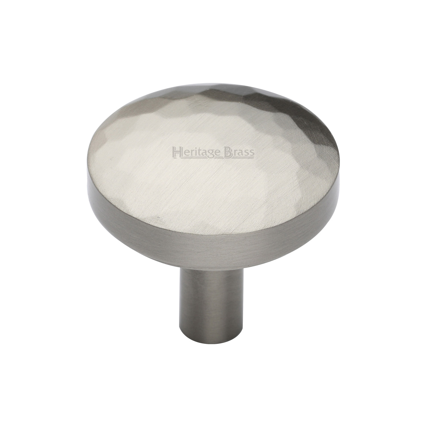Heritage Brass Cabinet Knob Hammered Design 32mm