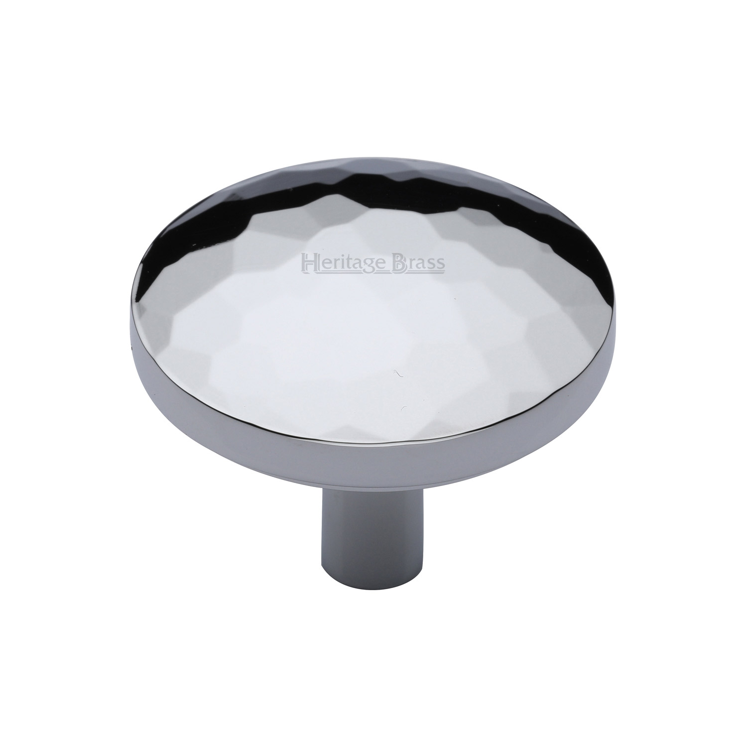 Heritage Brass Cabinet Knob Hammered Design 38mm