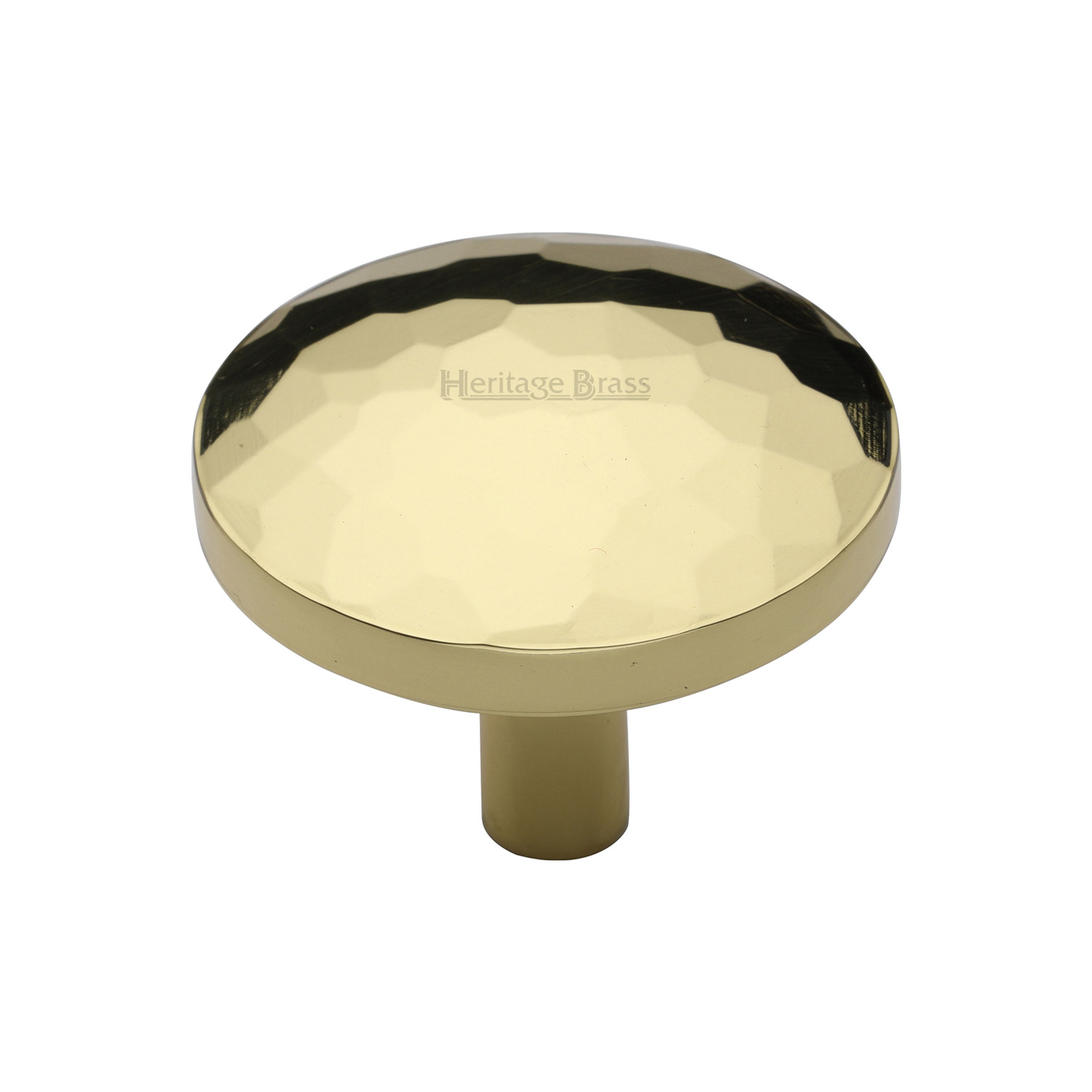 Heritage Brass Cabinet Knob Hammered Design 38mm