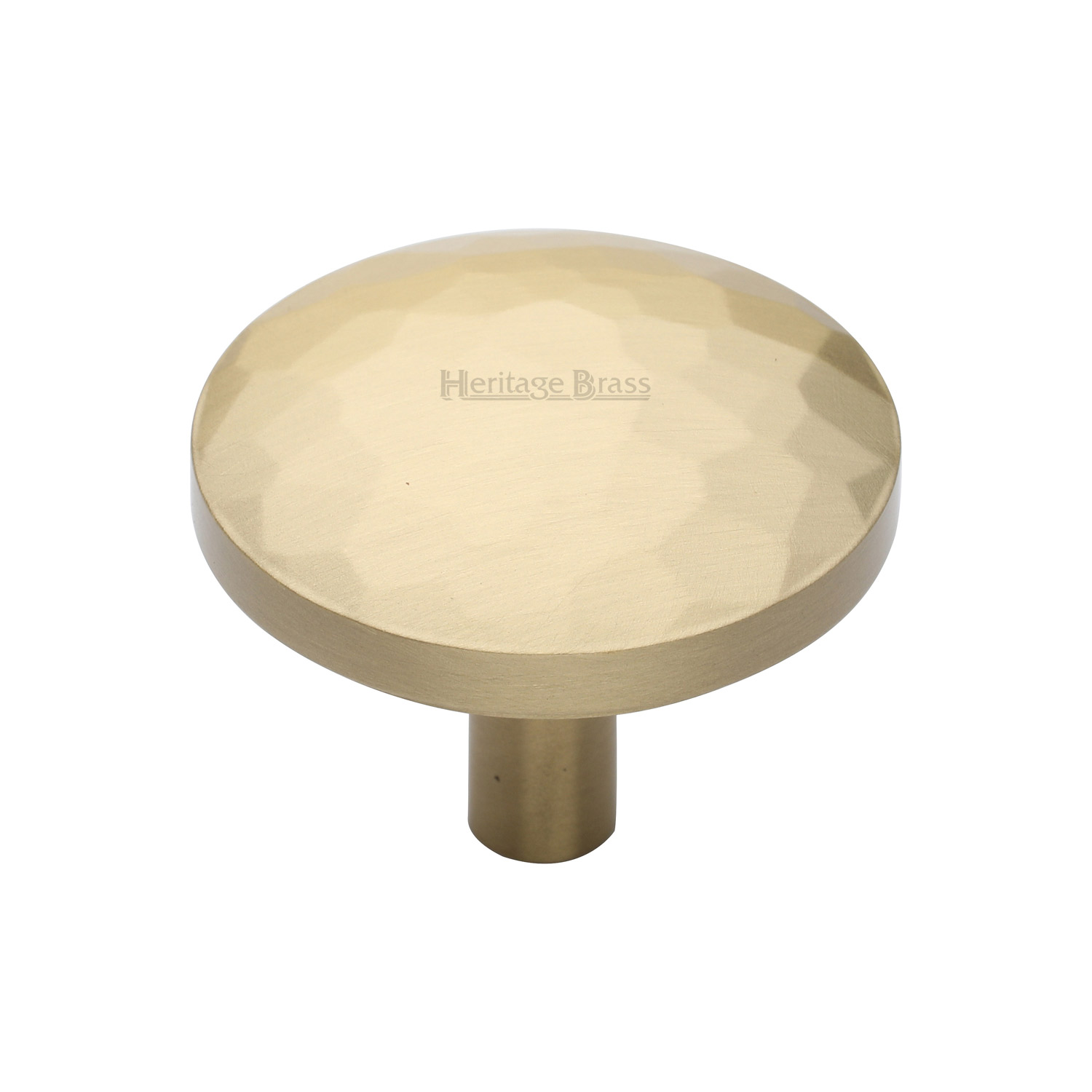 Heritage Brass Cabinet Knob Hammered Design 38mm