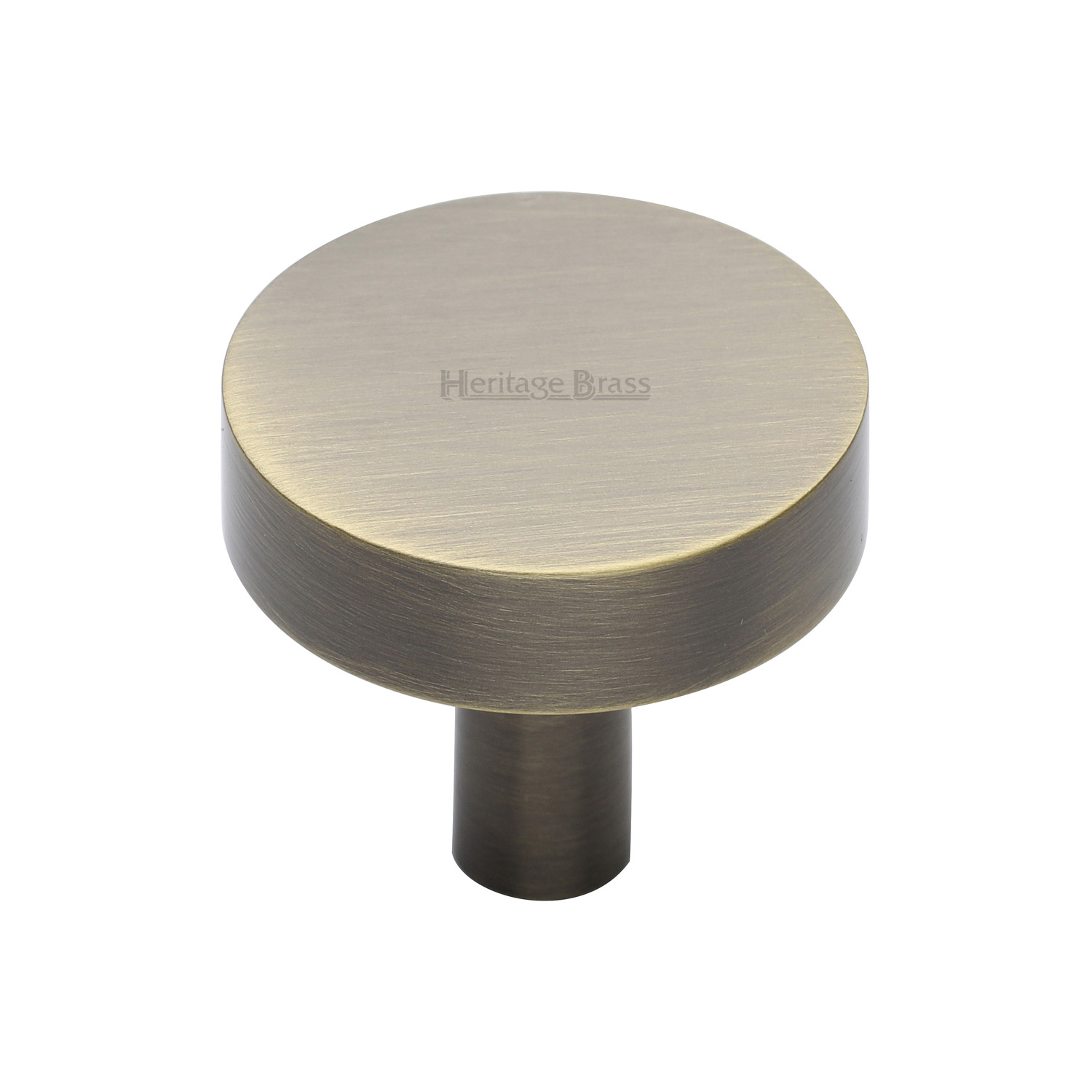 Heritage Brass Cabinet Knob Disc Design 32mm