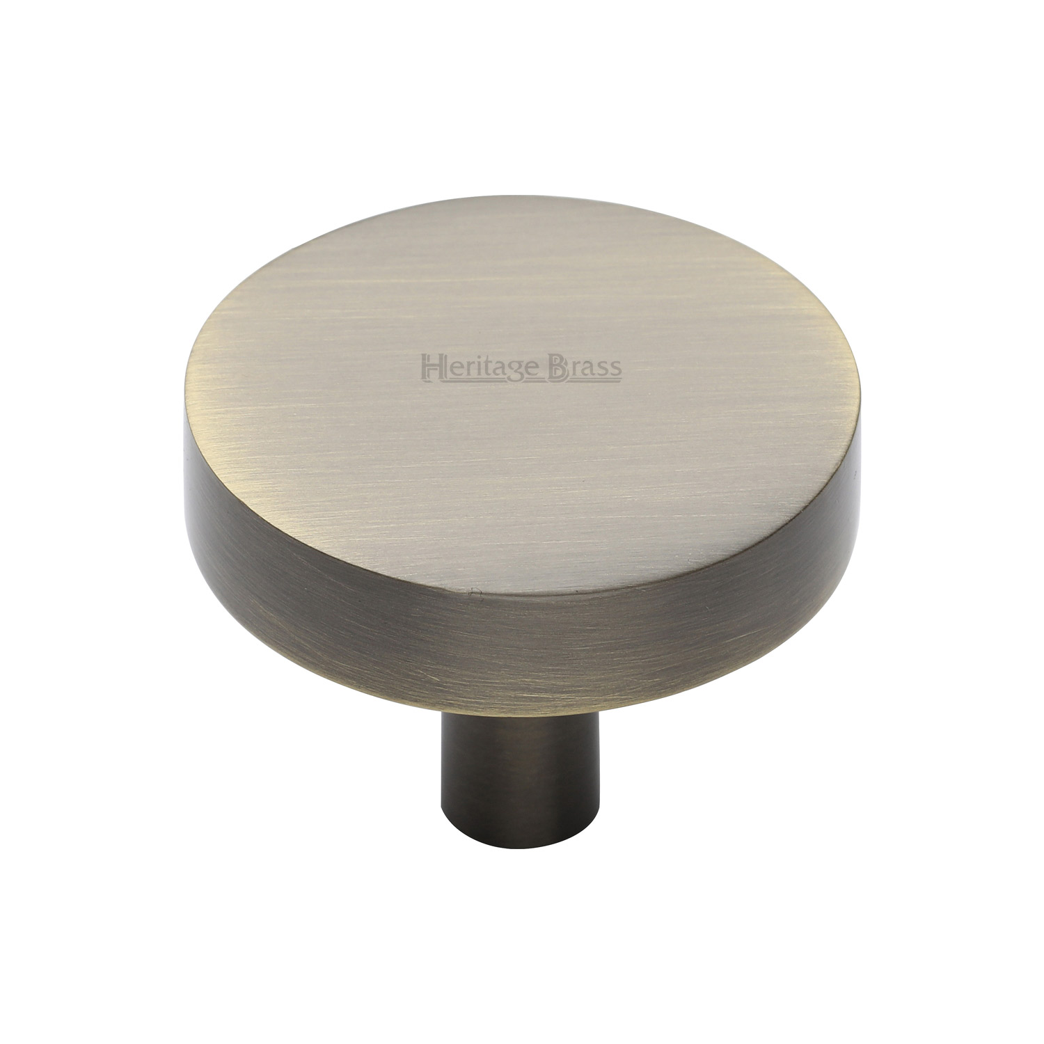 Heritage Brass Cabinet Knob Disc Design 38mm