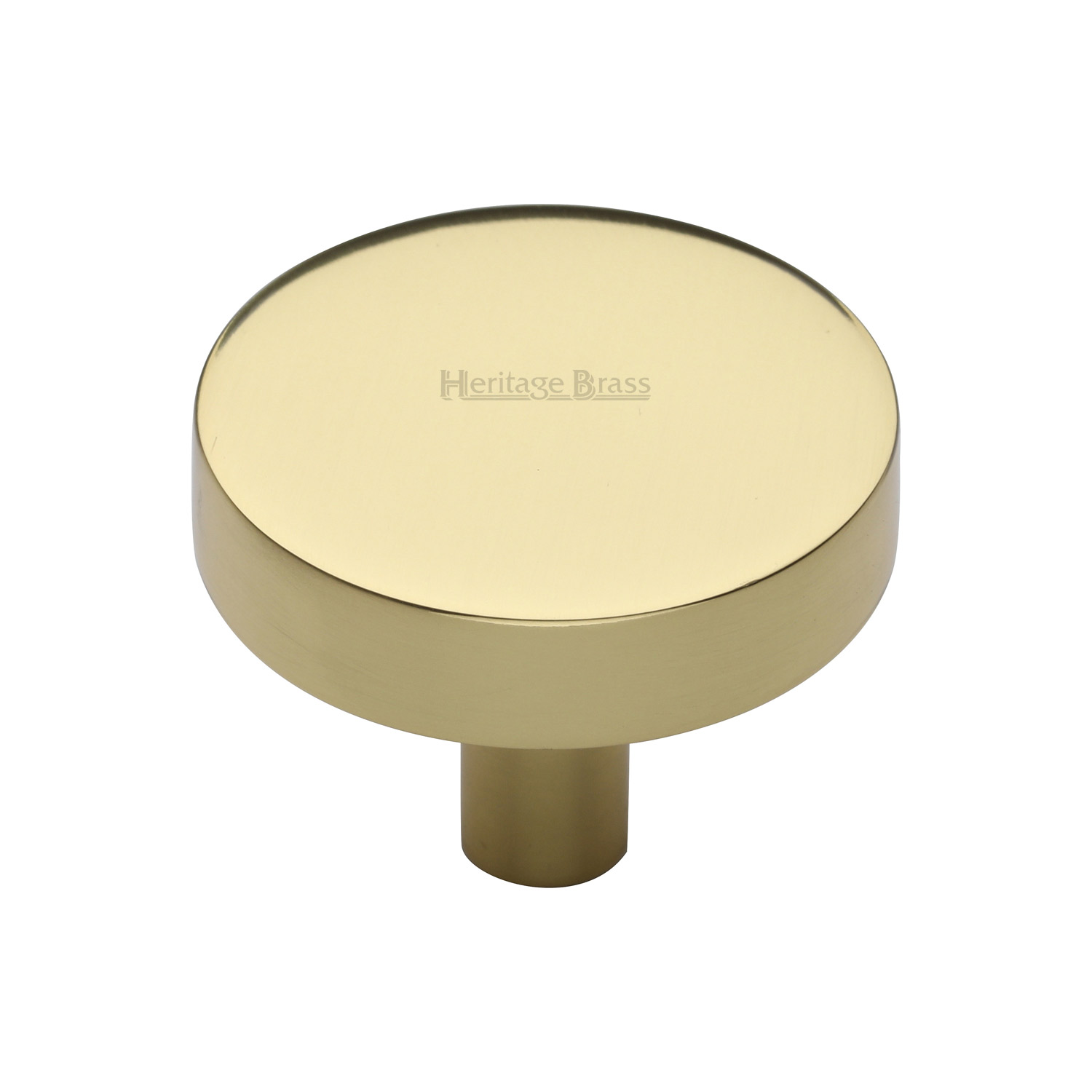 Heritage Brass Cabinet Knob Disc Design 38mm