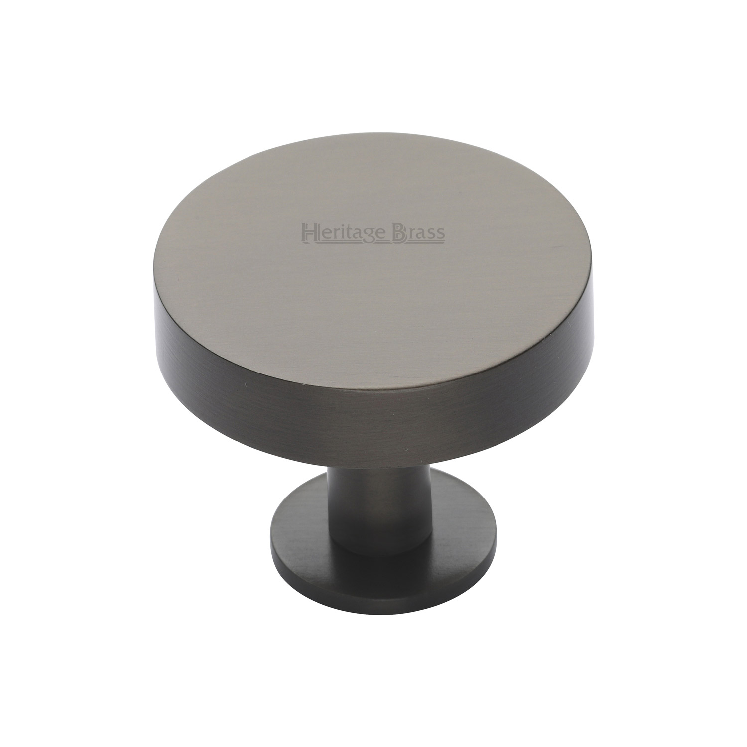 Heritage Brass Cabinet Knob Disc Design with Base 32mm