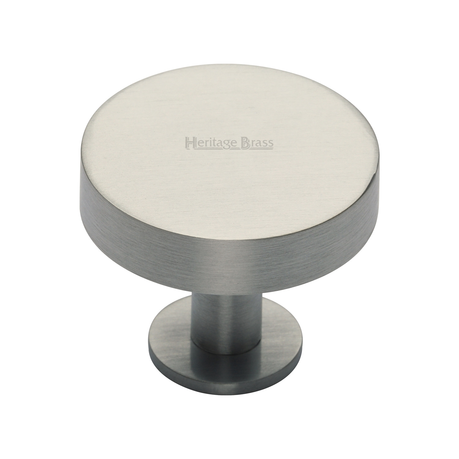 Heritage Brass Cabinet Knob Disc Design with Base 32mm
