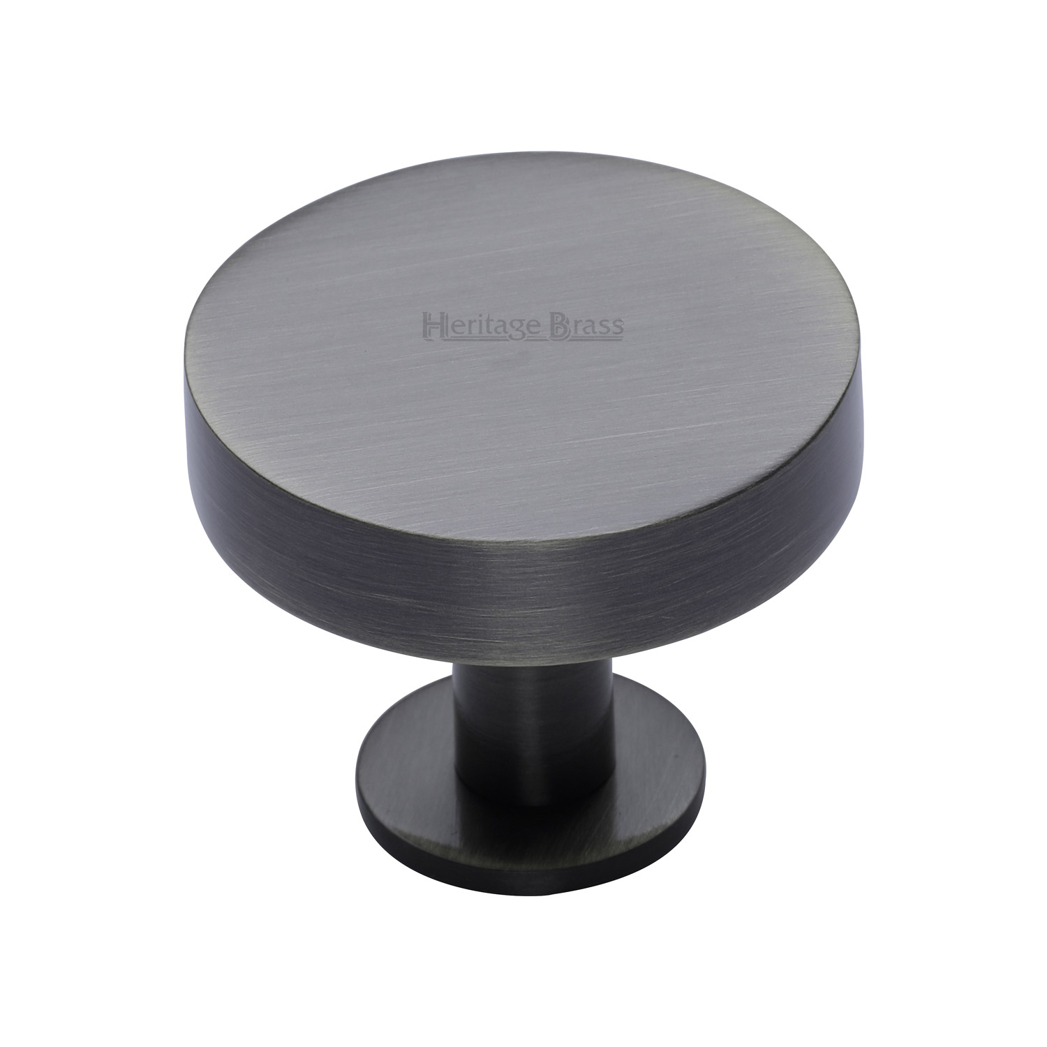 Heritage Brass Cabinet Knob Disc Design with Base 38mm