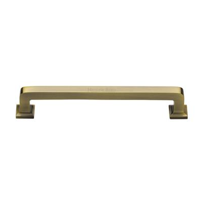 P-Square Vintage Cabinet Pull Handle - 120mm Length - CTC 101mm - Antique Brass
