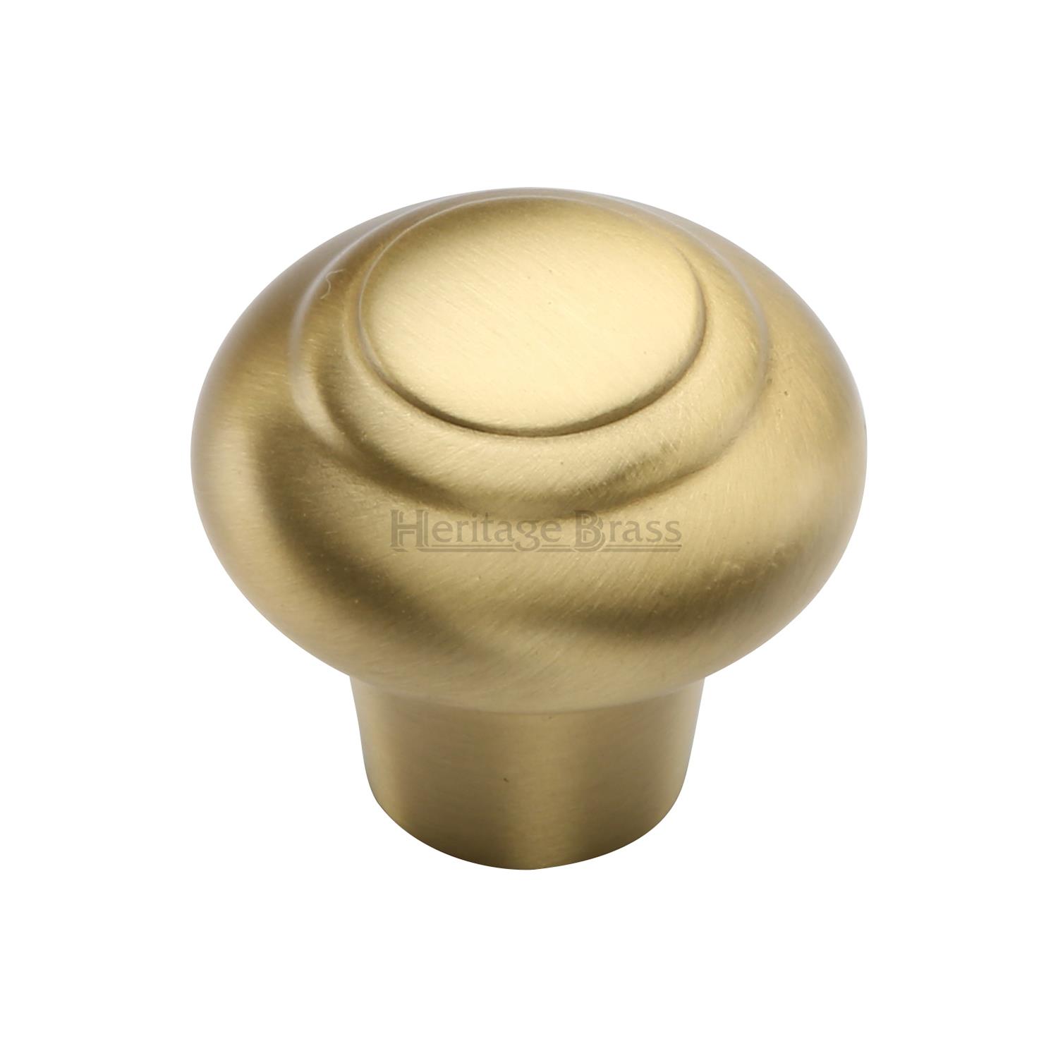 Heritage Brass Cabinet Knob Round Bead Design 32mm