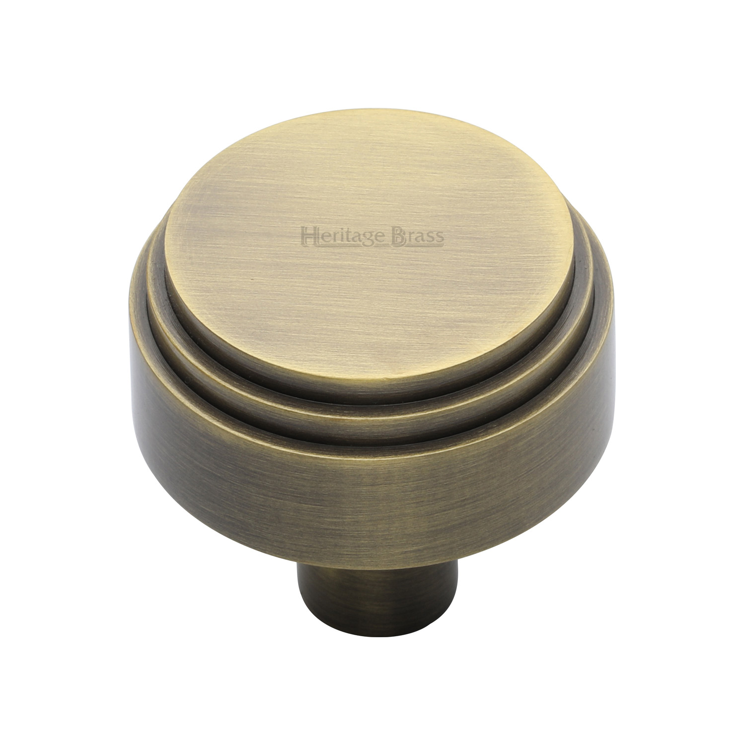 Heritage Brass Cabinet Knob Round Deco Design 38mm