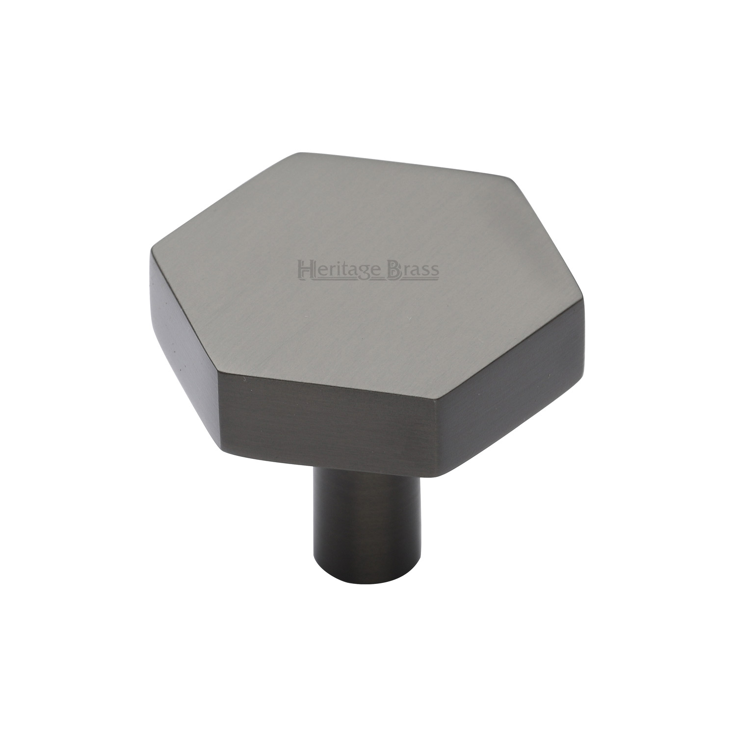 Heritage Brass Cabinet Knob Hexagon Design 32mm