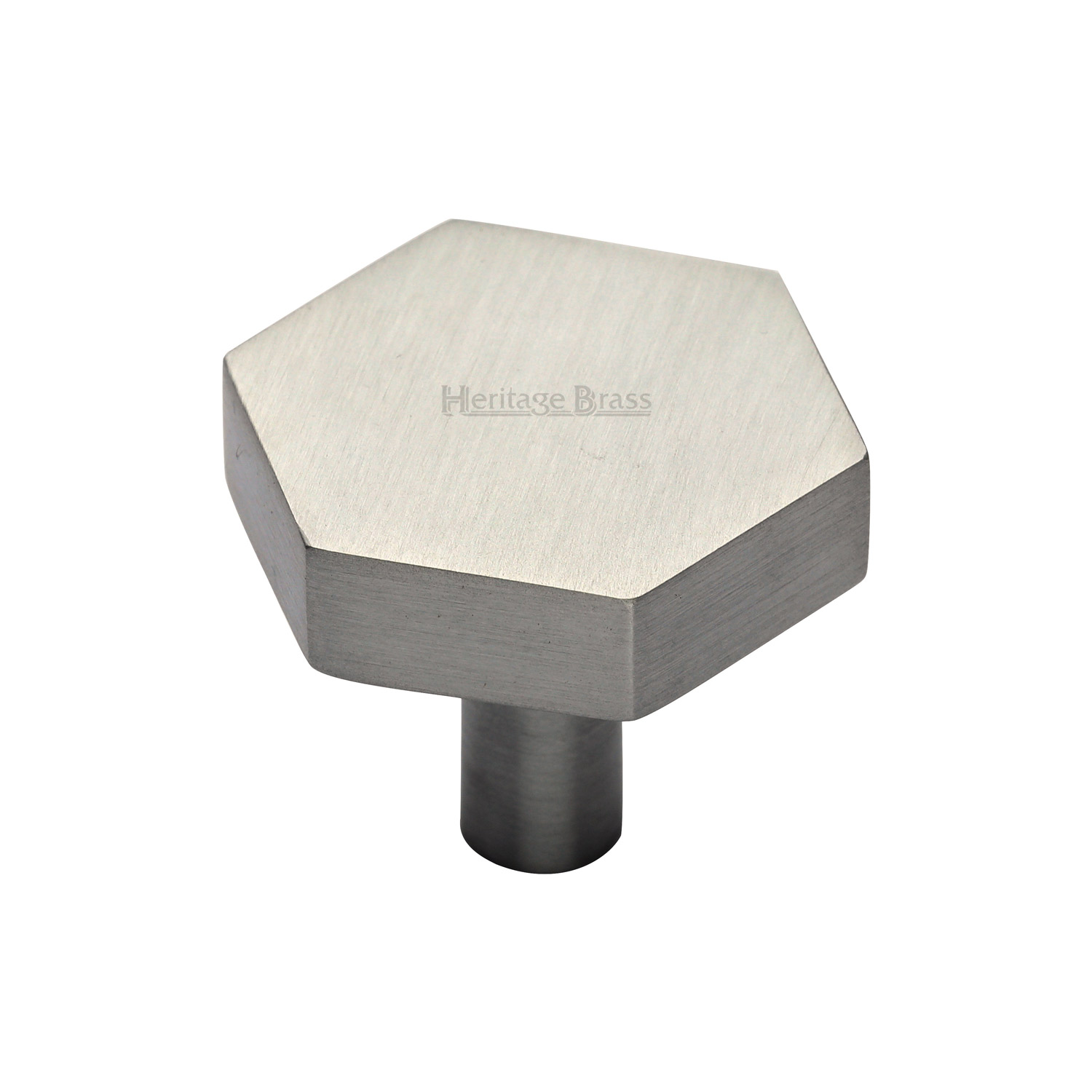 Heritage Brass Cabinet Knob Hexagon Design 32mm