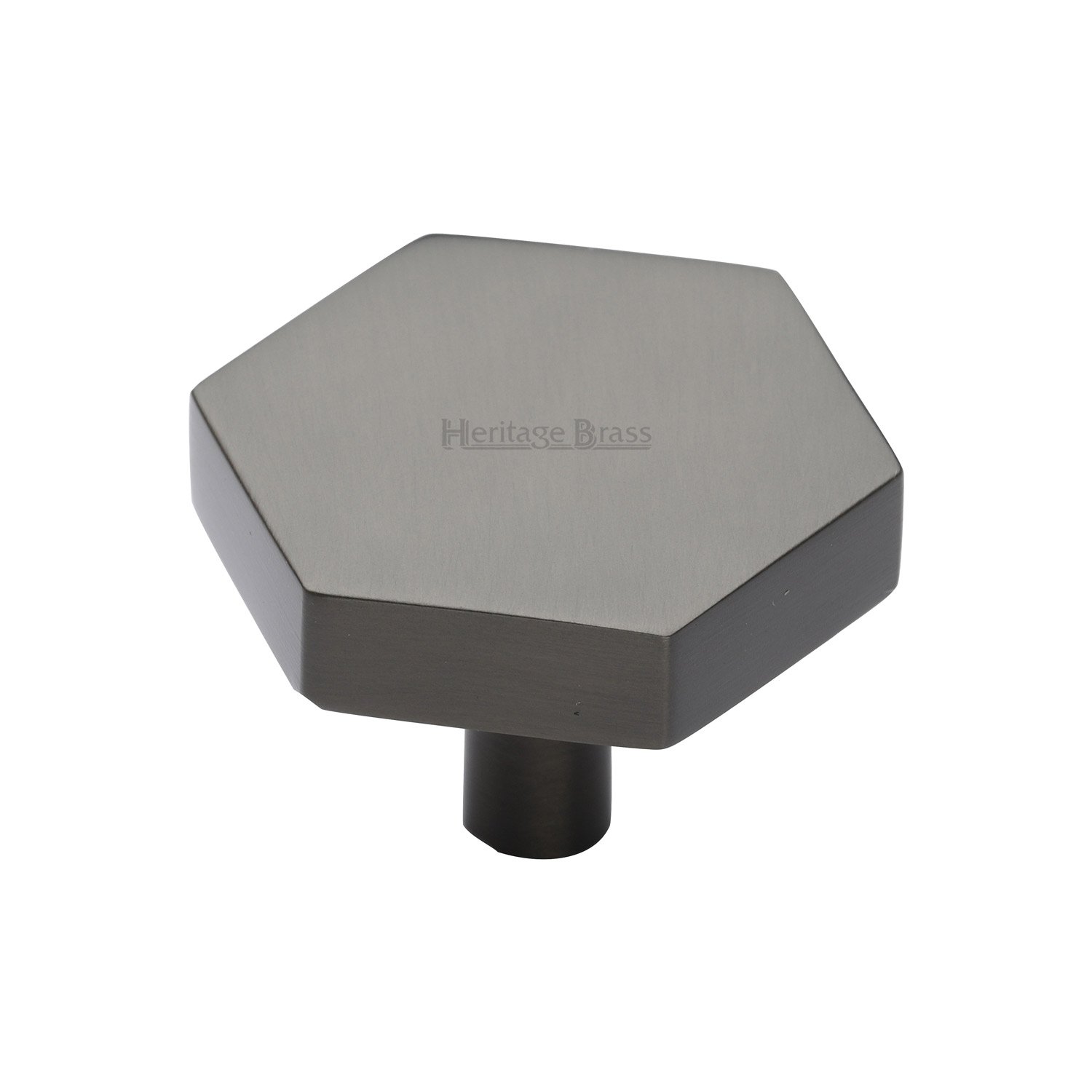 Heritage Brass Cabinet Knob Hexagon Design 38mm