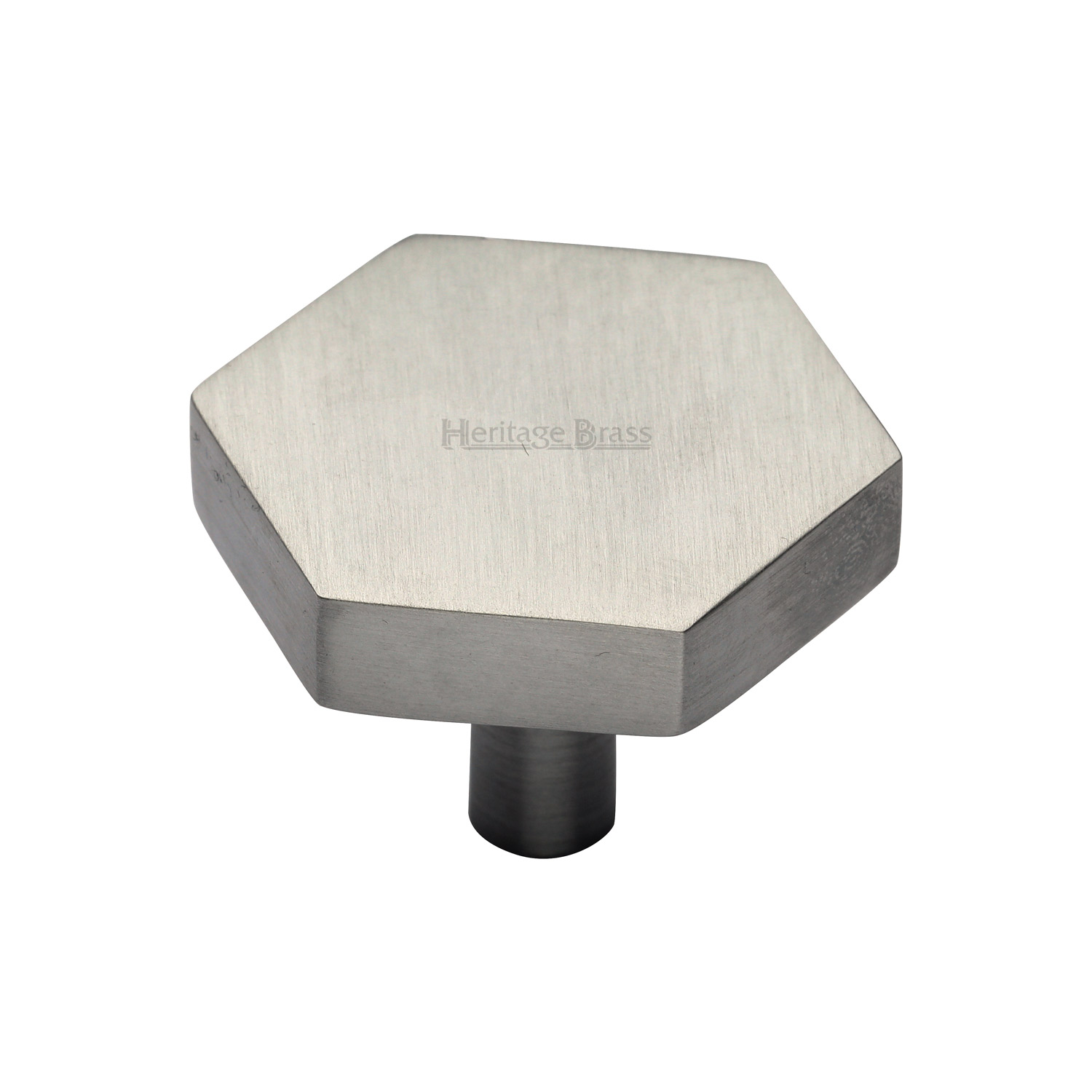 Heritage Brass Cabinet Knob Hexagon Design 38mm
