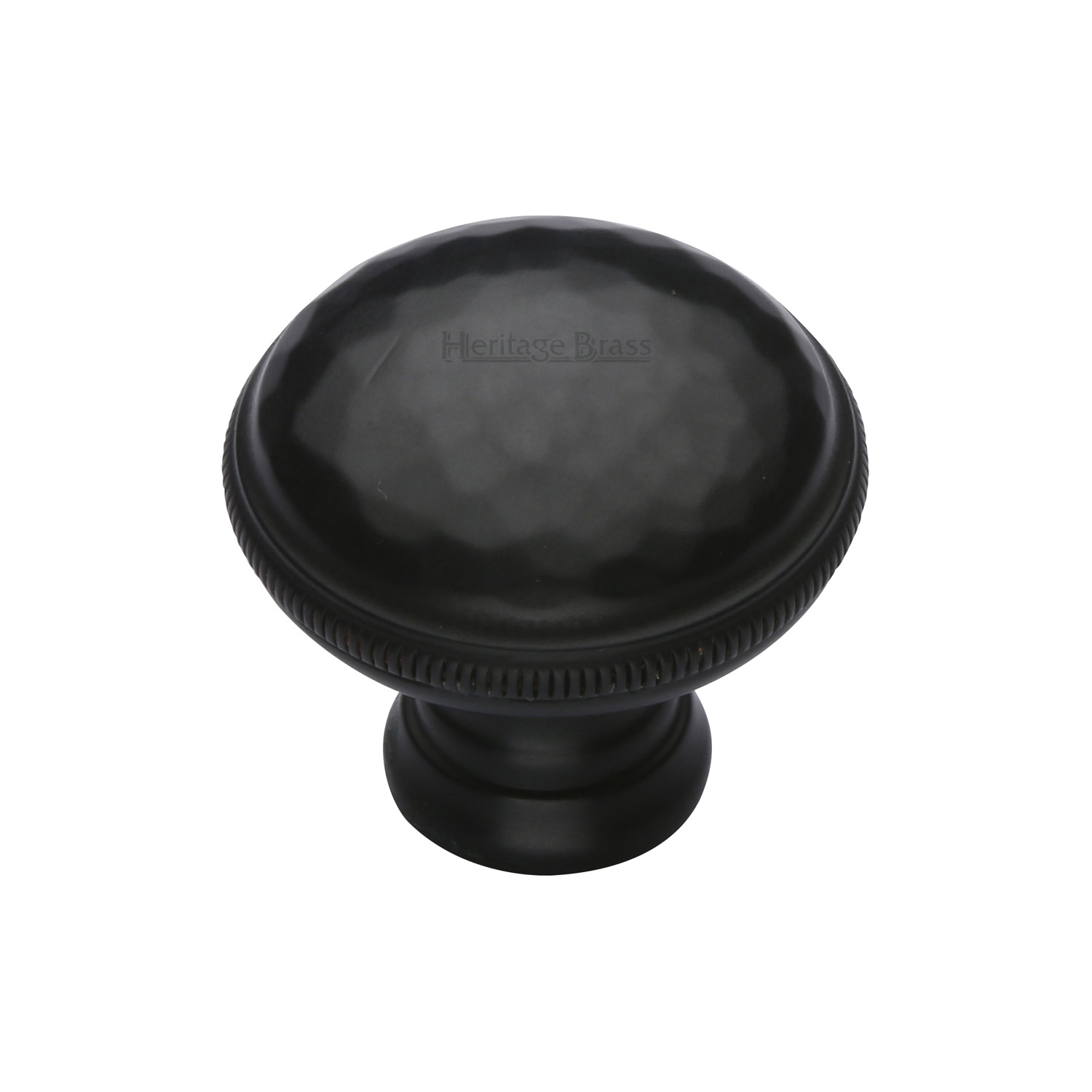 Heritage Brass Cabinet Knob Hand Beaten Design 32mm