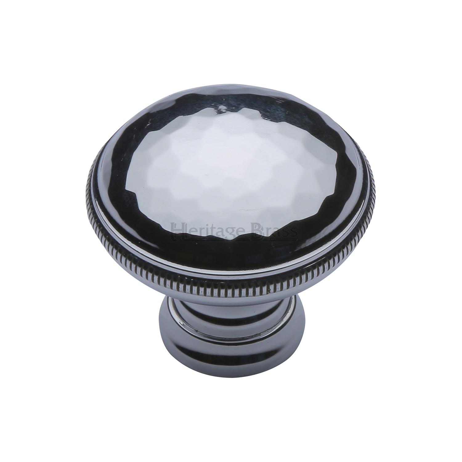 Heritage Brass Cabinet Knob Hand Beaten Design 32mm