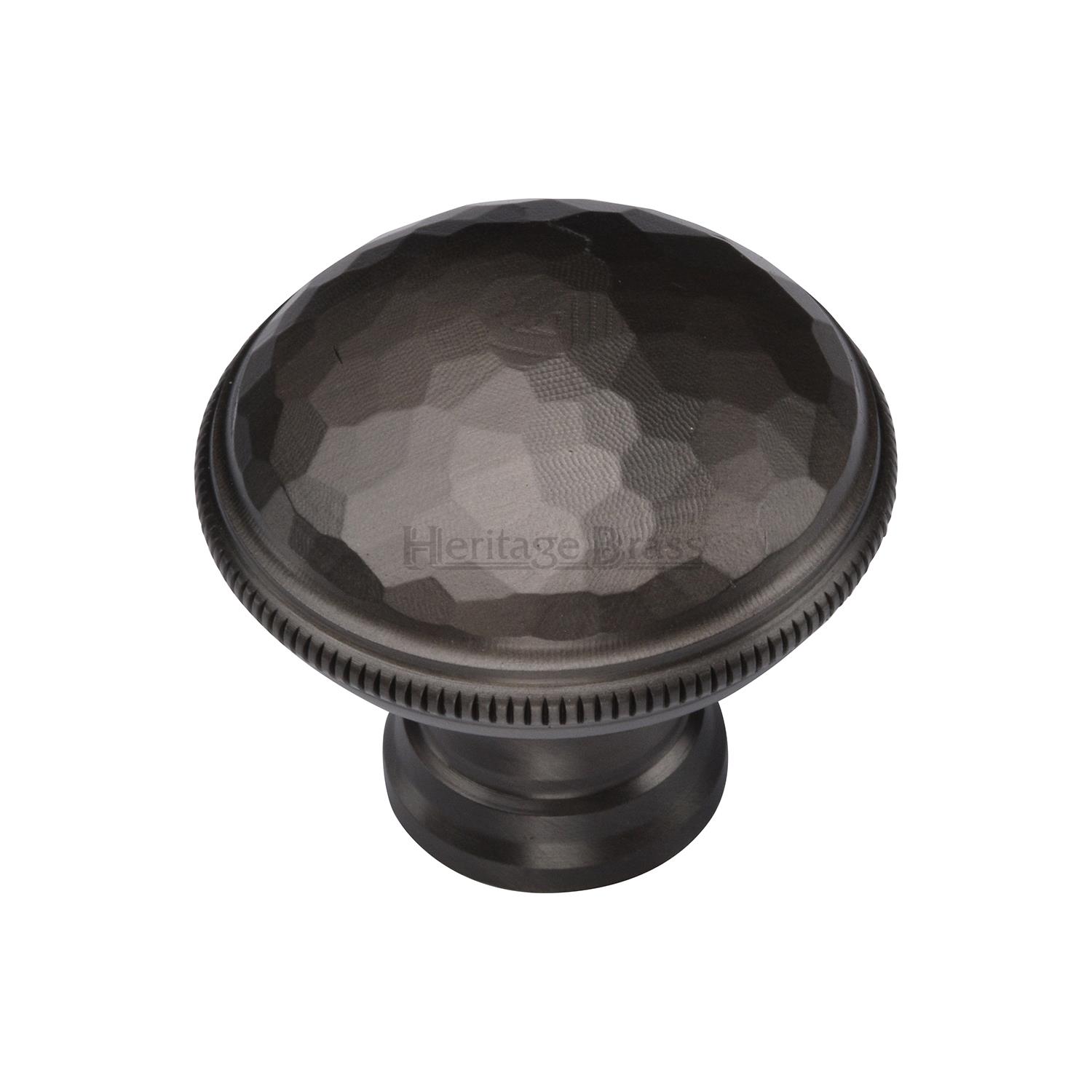 Heritage Brass Cabinet Knob Hand Beaten Design 32mm