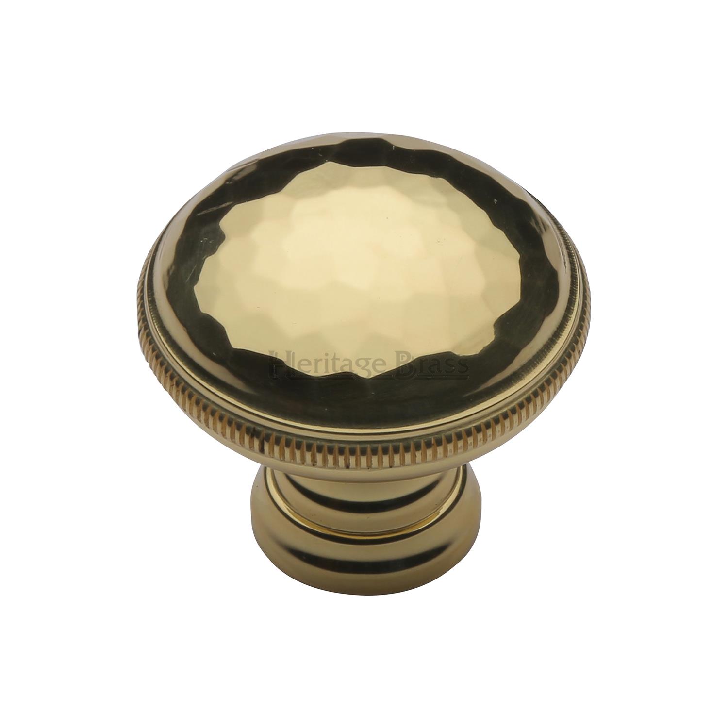 Heritage Brass Cabinet Knob Hand Beaten Design 32mm