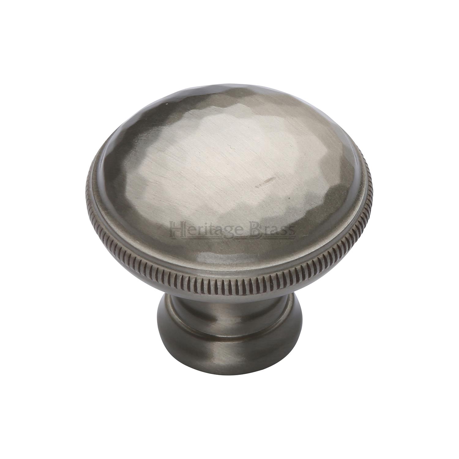 Heritage Brass Cabinet Knob Hand Beaten Design 32mm