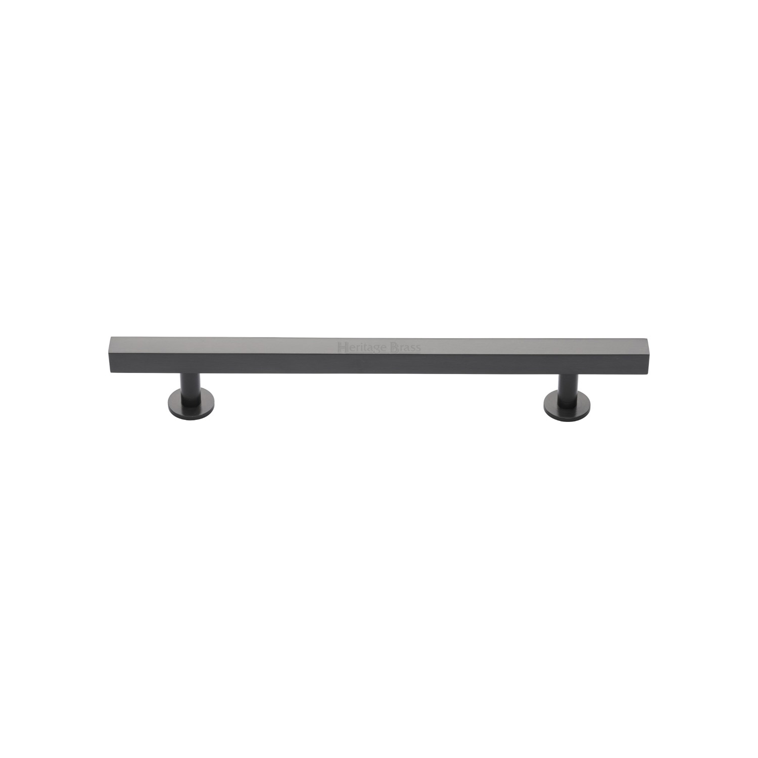 Heritage Brass Cabinet Pull Square Design with Footings 128mm c/c