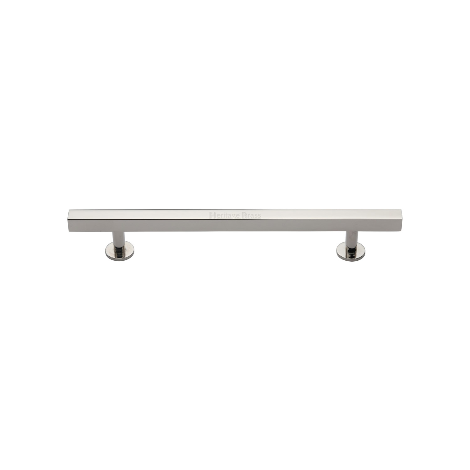 Heritage Brass Cabinet Pull Square Design with Footings 128mm c/c