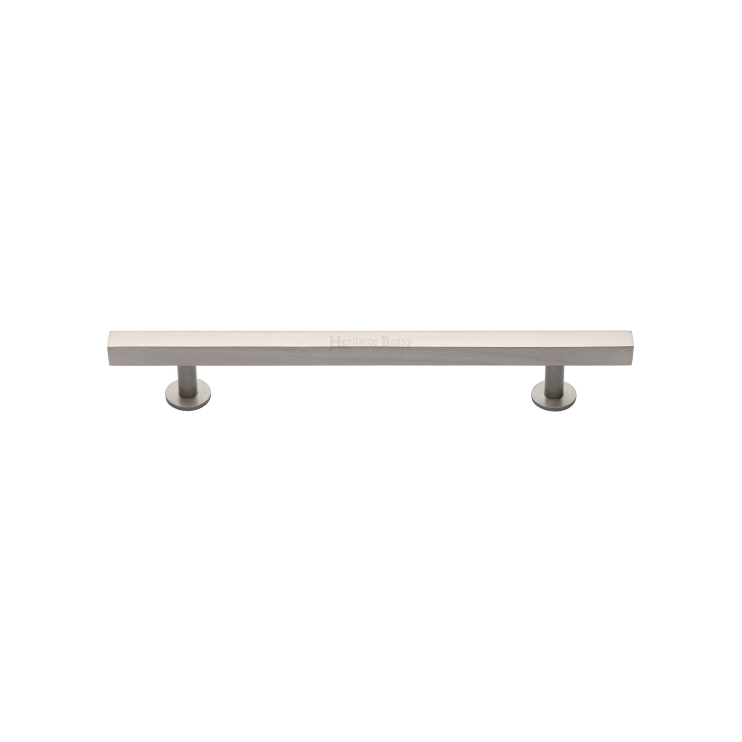 Heritage Brass Cabinet Pull Square Design with Footings 128mm c/c